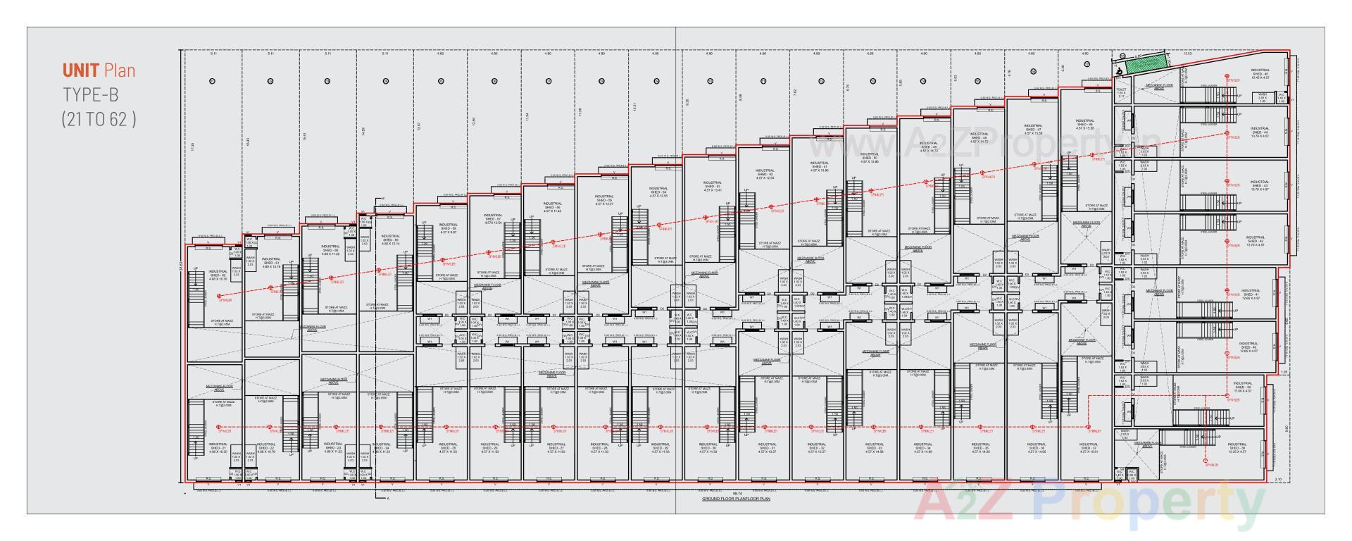Layout of real estate project Vivan Industrial Park located at Kathwada, Ahmedabad, Gujarat