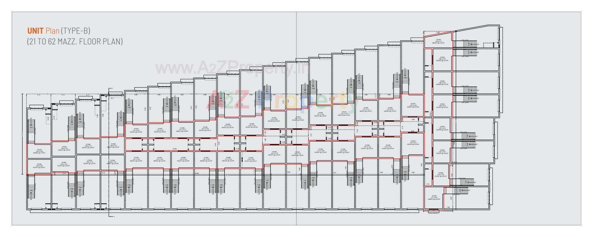 Layout of real estate project Vivan Industrial Park located at Kathwada, Ahmedabad, Gujarat