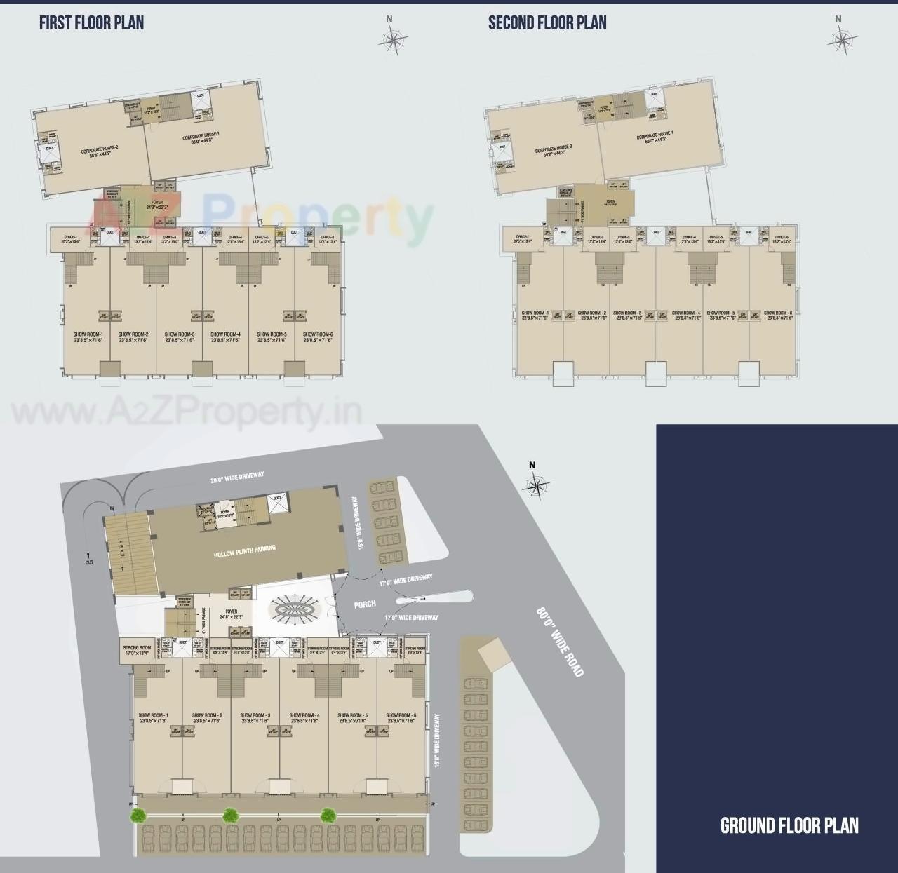 Layout of real estate project Vivan Square located at Jodhpur, Ahmedabad, Gujarat