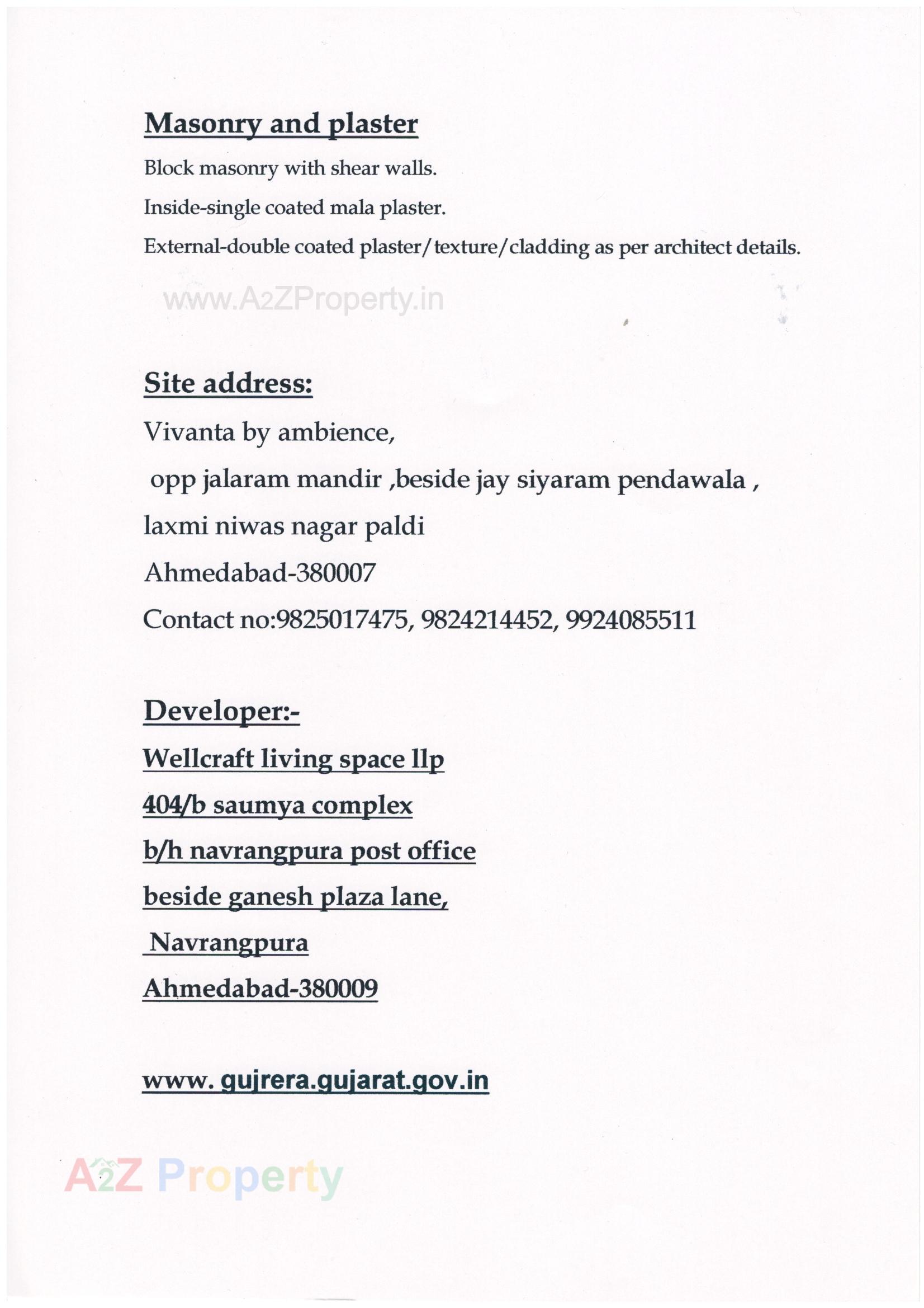  of real estate project Vivanta By Ambience located at Chhadawad, Ahmedabad, Gujarat