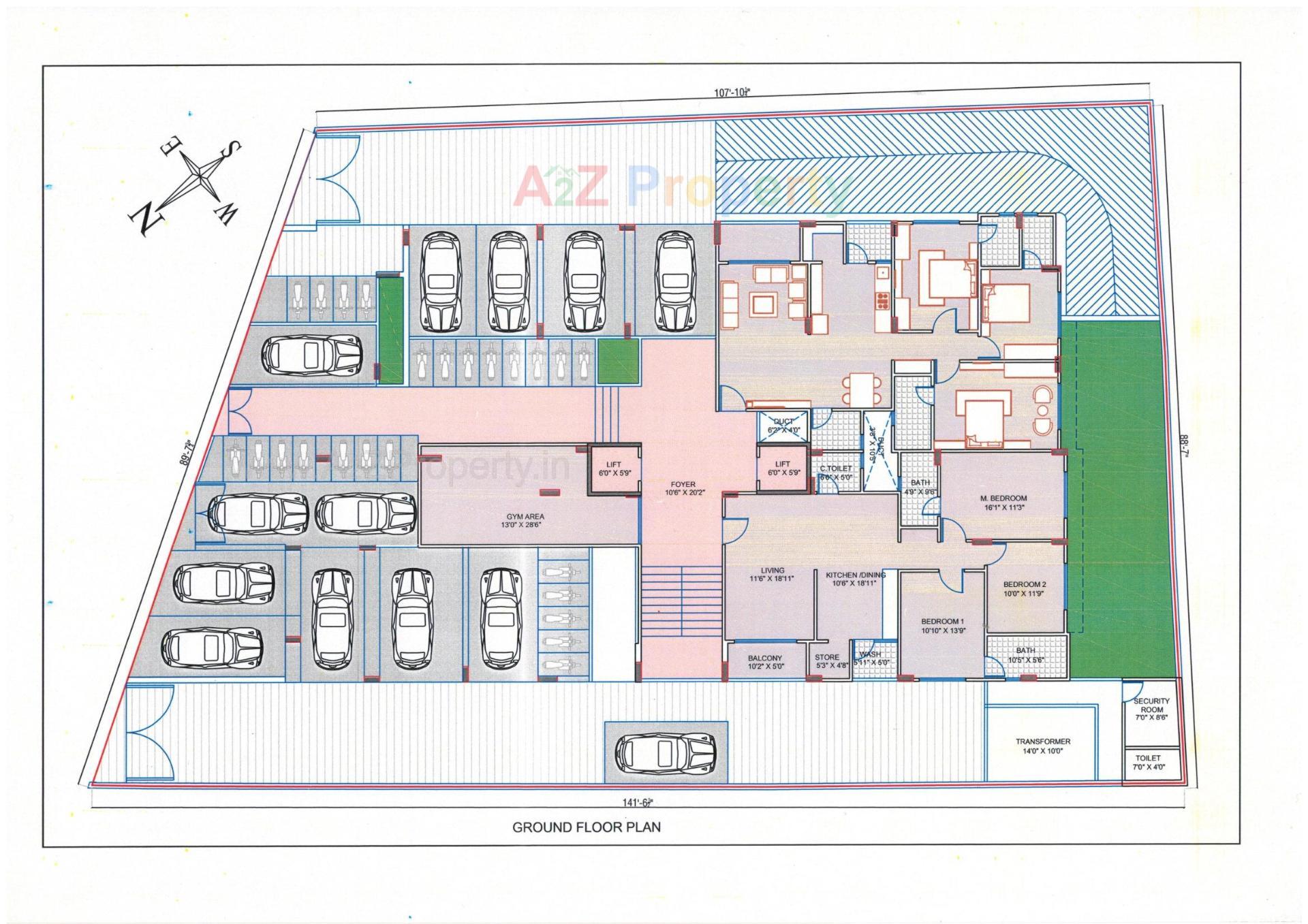 Layout of real estate project Vivanta By Ambience located at Chhadawad, Ahmedabad, Gujarat