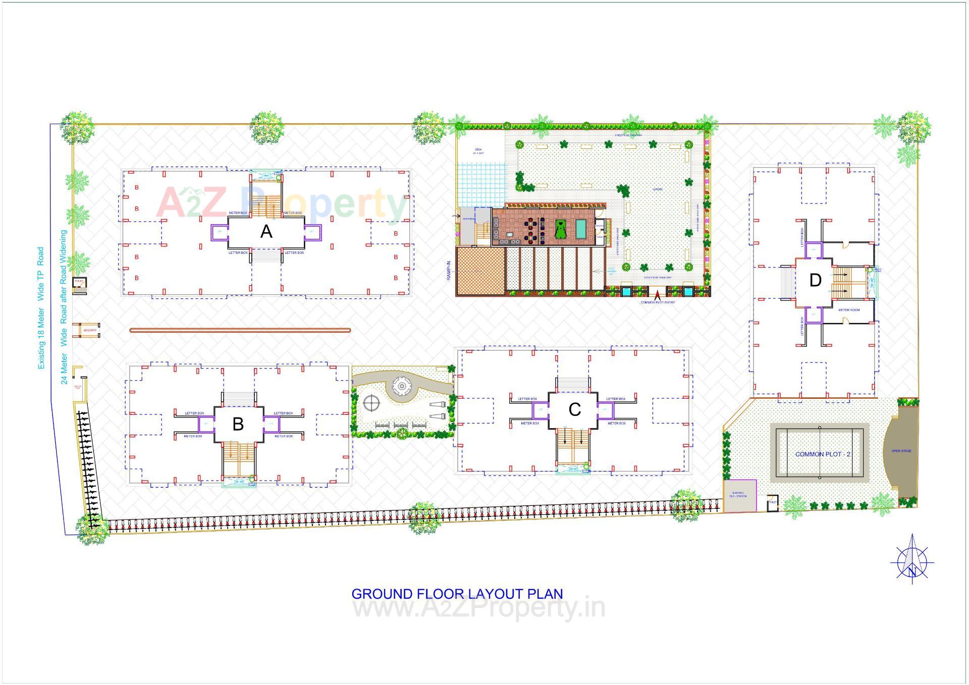 Layout of real estate project Vivekanand Arise located at Jodhpur, Ahmedabad, Gujarat