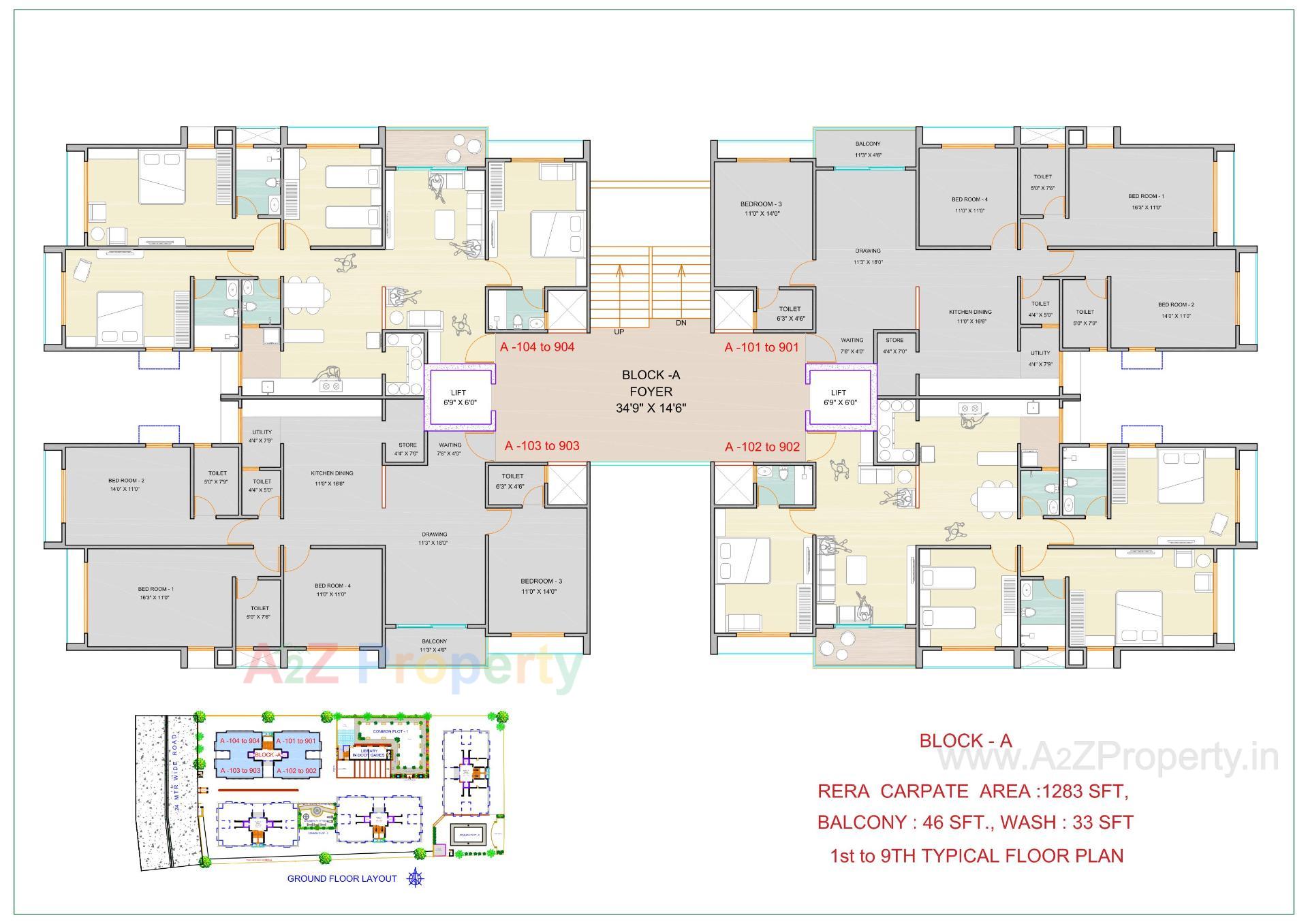 Layout of real estate project Vivekanand Arise located at Jodhpur, Ahmedabad, Gujarat