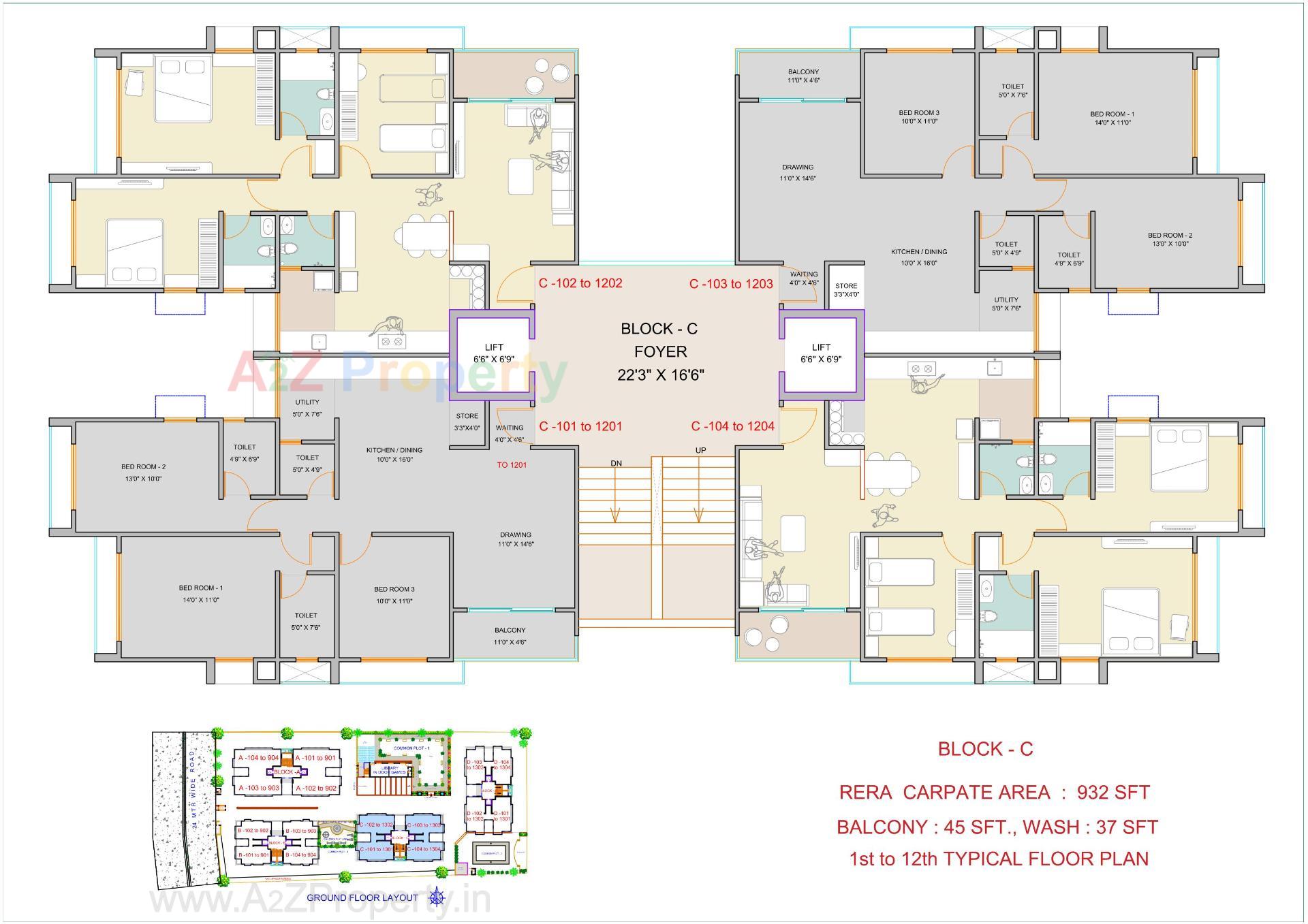 Layout of real estate project Vivekanand Arise located at Jodhpur, Ahmedabad, Gujarat