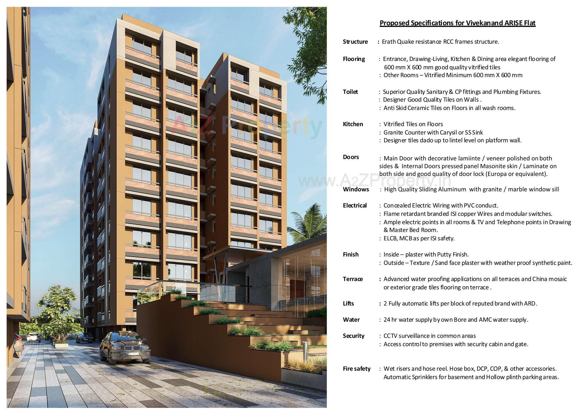 3D Elevation of real estate project Vivekanand Arise located at Jodhpur, Ahmedabad, Gujarat