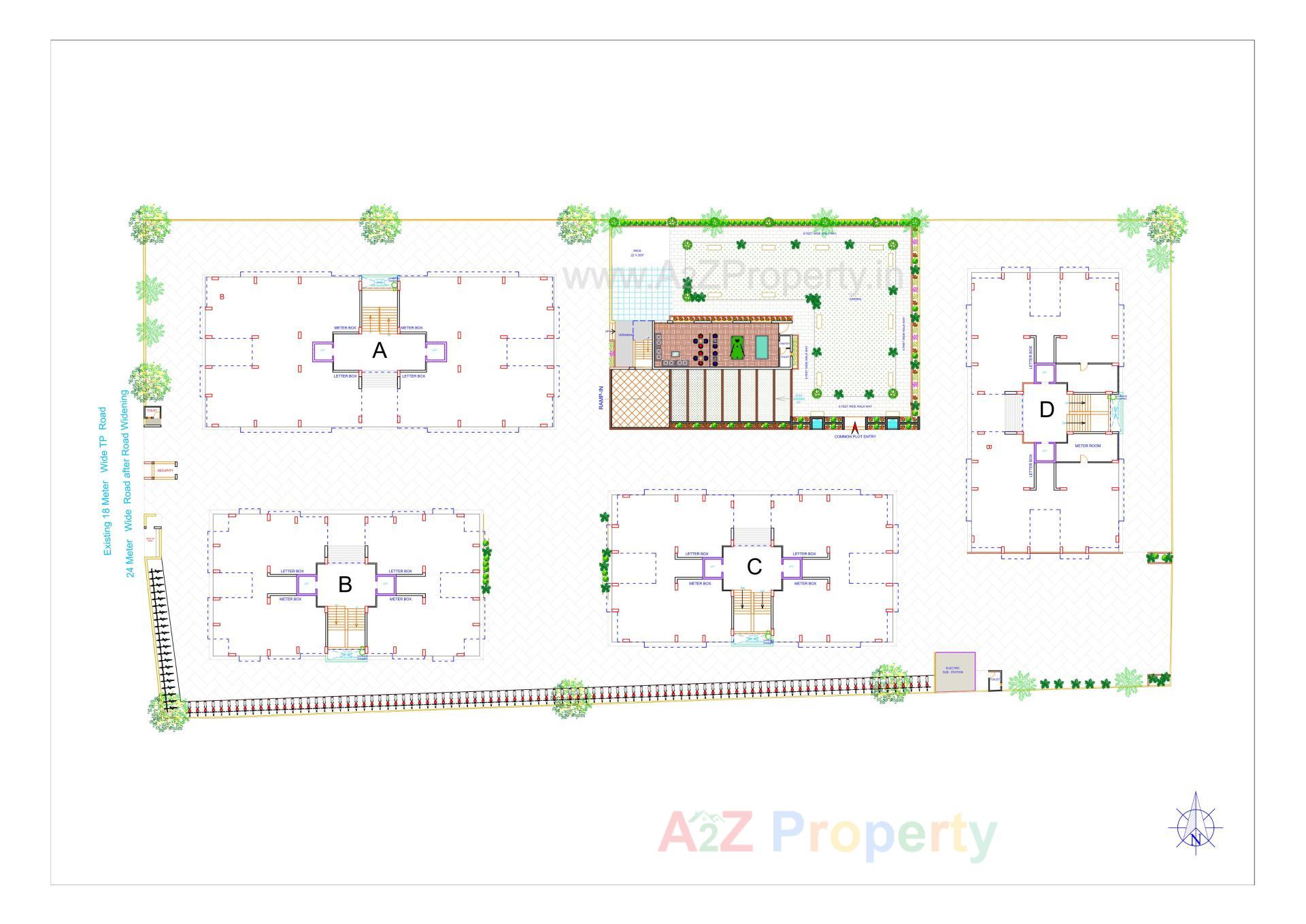 Layout of real estate project Vivekanand Arise located at Jodhpur, Ahmedabad, Gujarat