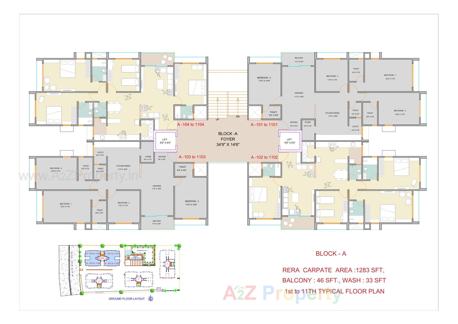 Layout of real estate project Vivekanand Arise located at Jodhpur, Ahmedabad, Gujarat