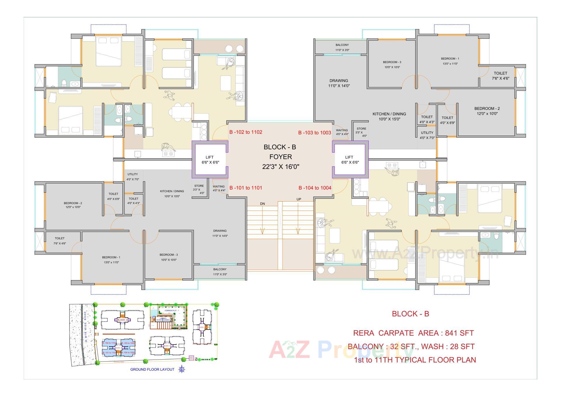 Layout of real estate project Vivekanand Arise located at Jodhpur, Ahmedabad, Gujarat