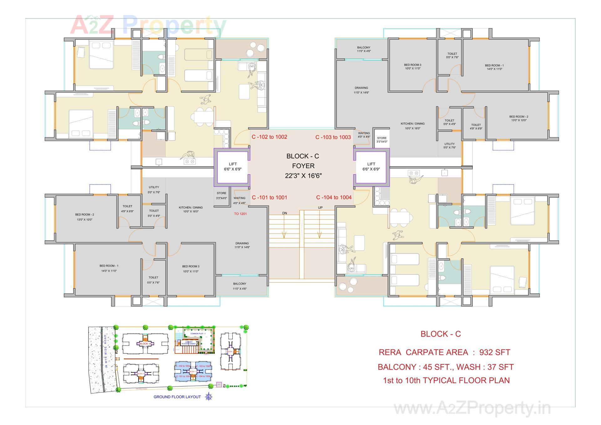 Layout of real estate project Vivekanand Arise located at Jodhpur, Ahmedabad, Gujarat