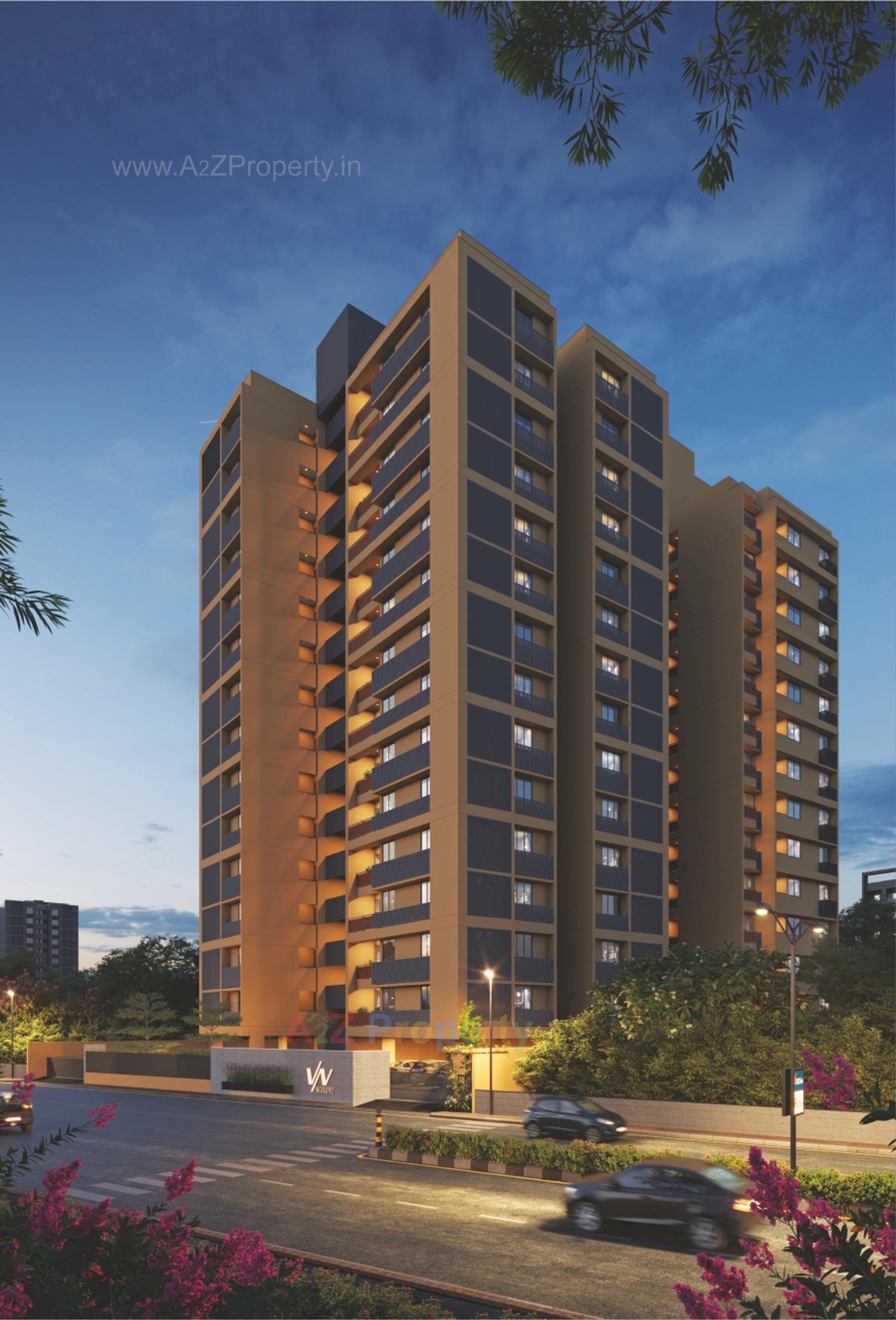3D Elevation of real estate project Vn Skyline located at Vadaj, Ahmedabad, Gujarat
