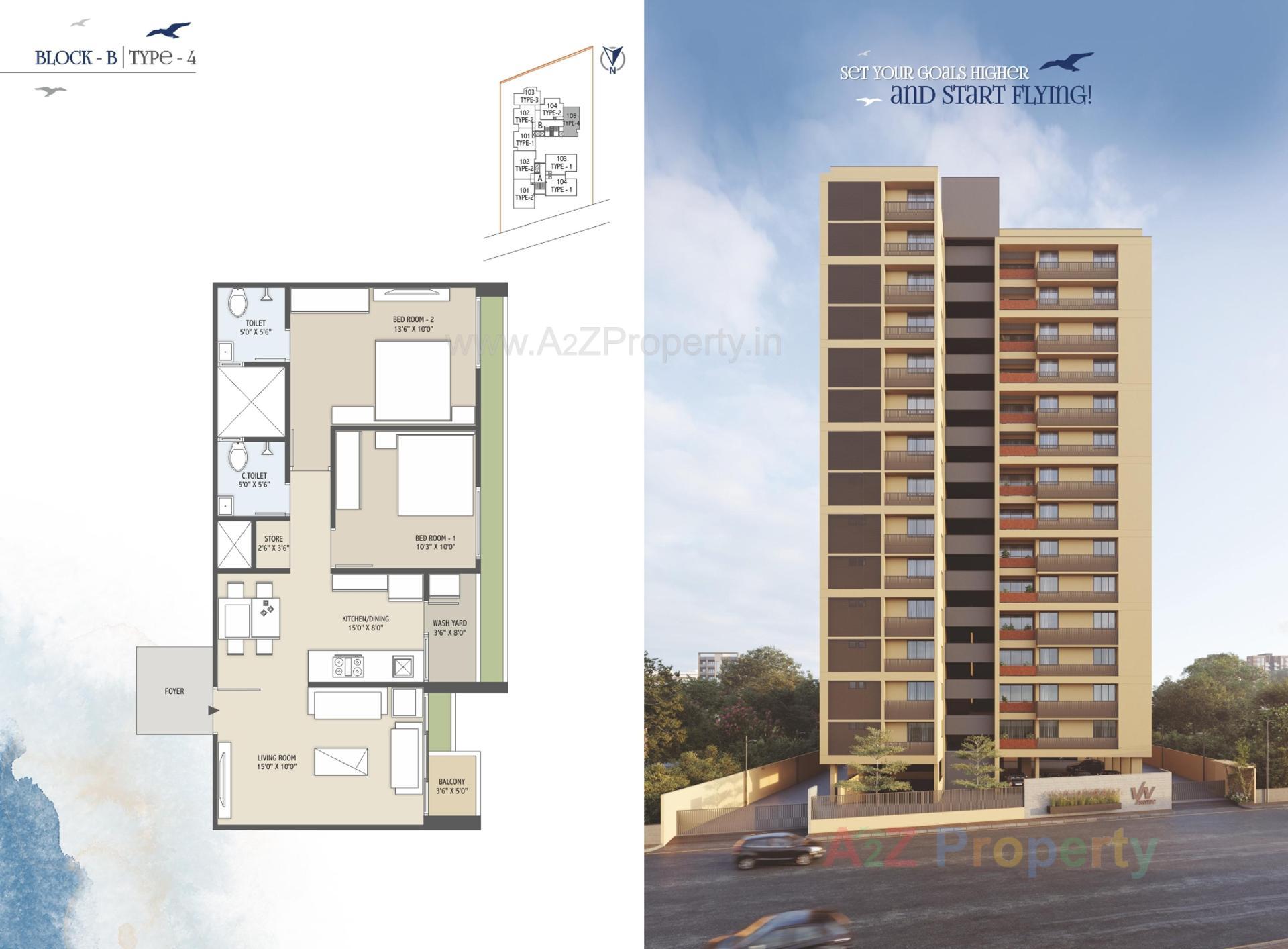 Layout of real estate project Vn Skyline located at Vadaj, Ahmedabad, Gujarat