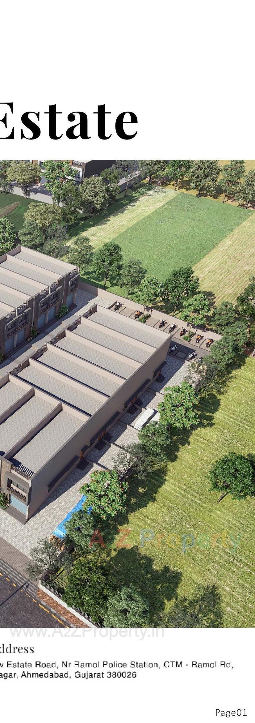 3D Elevation of real estate project Vraj Estate located at Ramol, Ahmedabad, Gujarat