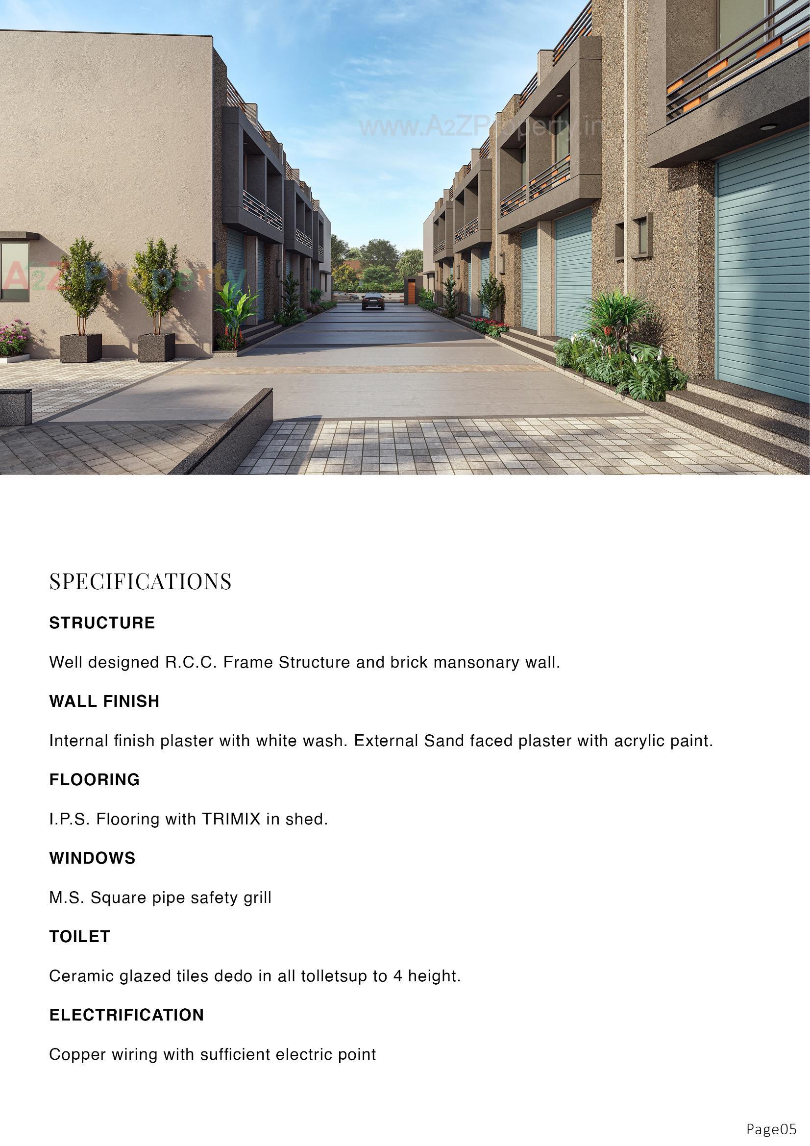 3D Elevation of real estate project Vraj Estate located at Ramol, Ahmedabad, Gujarat