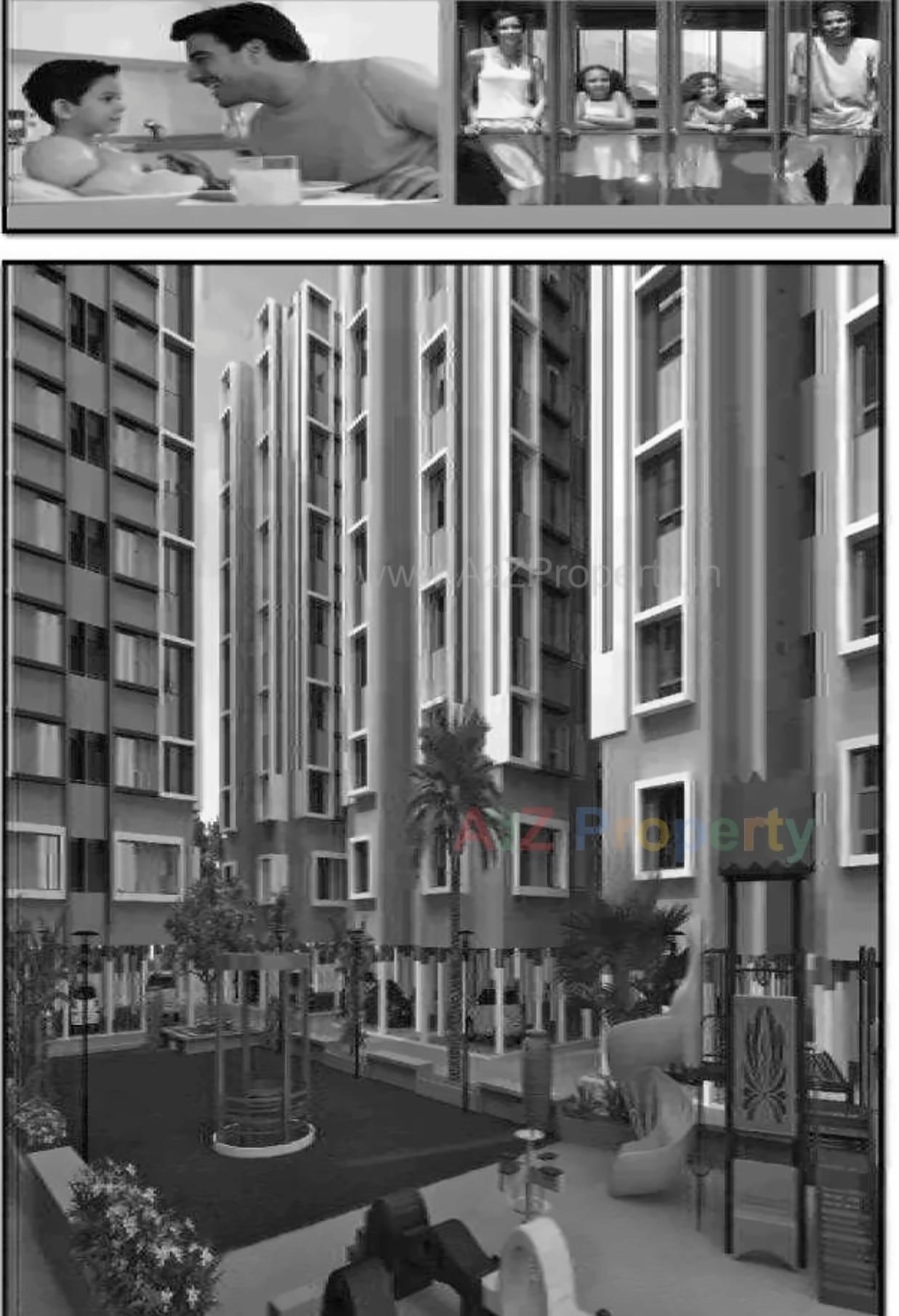 3D Elevation of real estate project Vraj Galaxy Appartment located at Muthia, Ahmedabad, Gujarat
