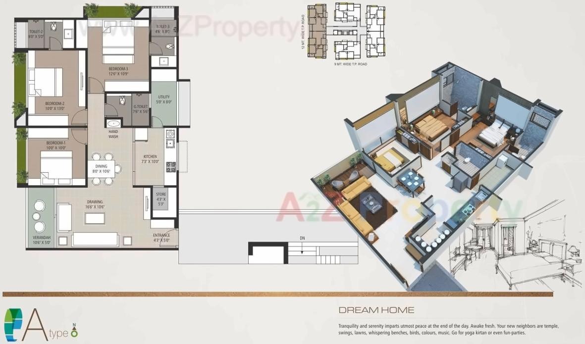 Layout of real estate project Vraj Oriana located at Vejalpur, Ahmedabad, Gujarat