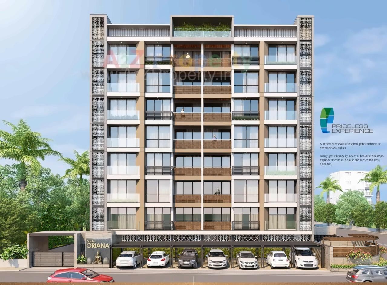 3D Elevation of real estate project Vraj Oriana located at Vejalpur, Ahmedabad, Gujarat