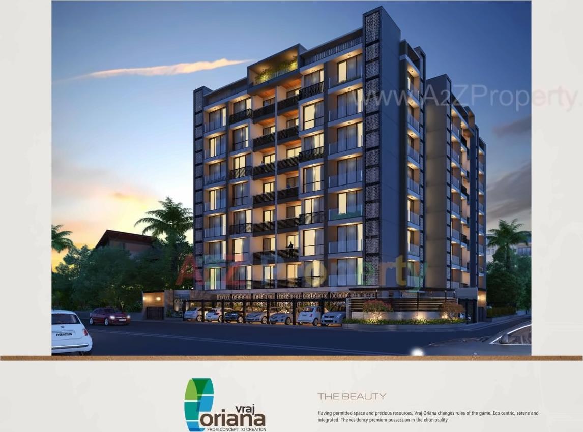 3D Elevation of real estate project Vraj Oriana located at Vejalpur, Ahmedabad, Gujarat