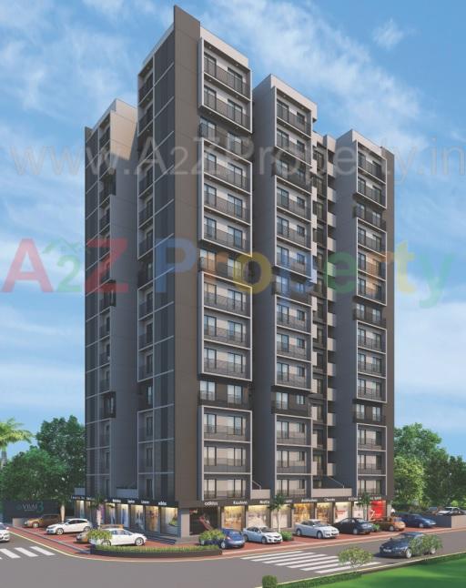 3D Elevation of real estate project Vraj Residency located at Shilaj, Ahmedabad, Gujarat