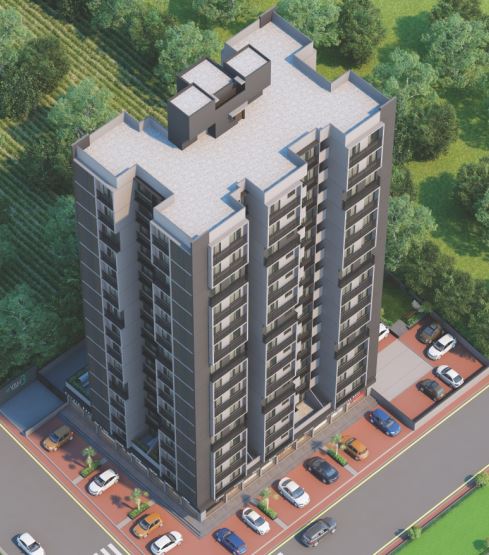 3D Elevation of real estate project Vraj Residency located at Shilaj, Ahmedabad, Gujarat