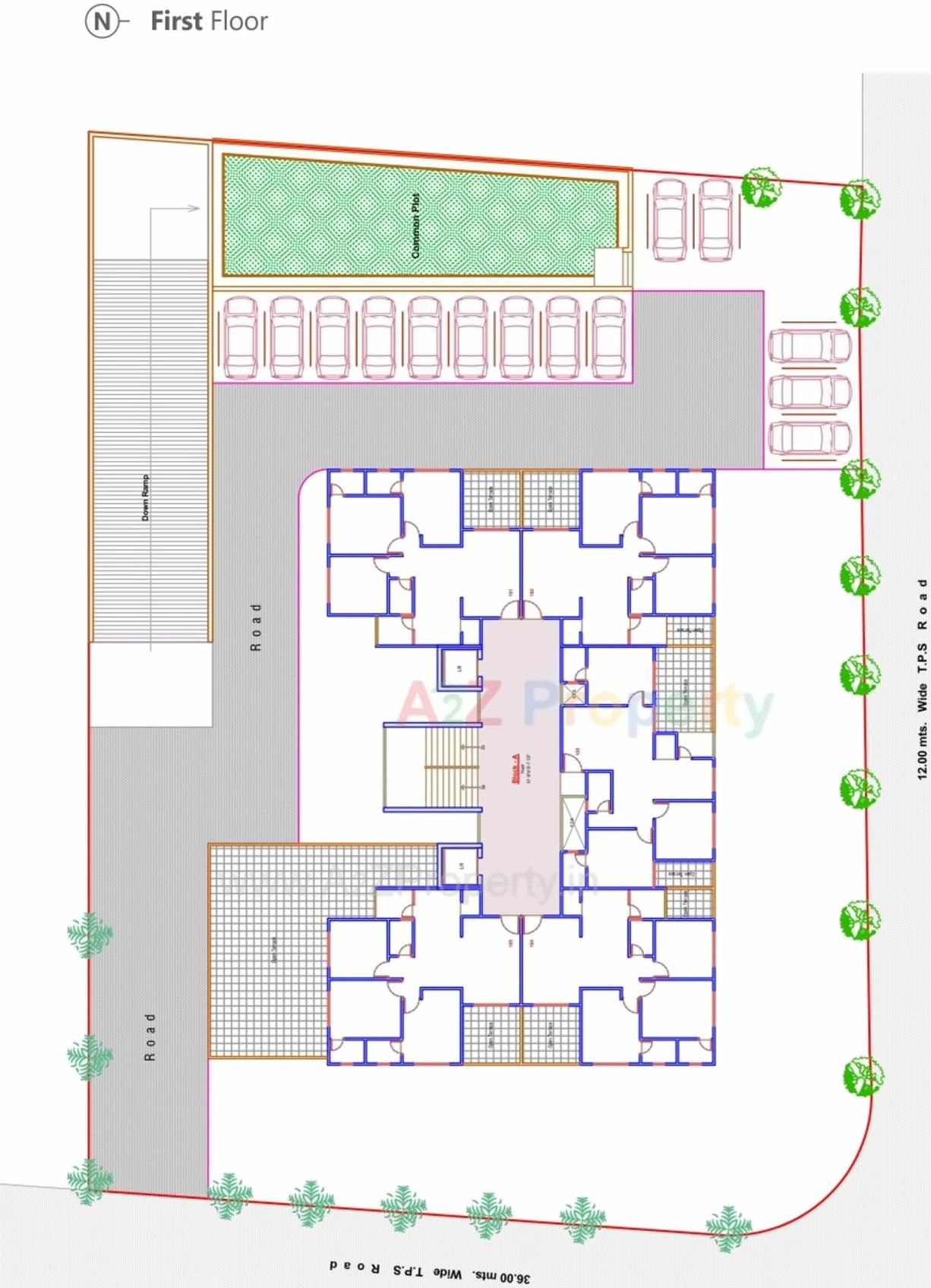 Layout of real estate project Vraj Residency located at Shilaj, Ahmedabad, Gujarat