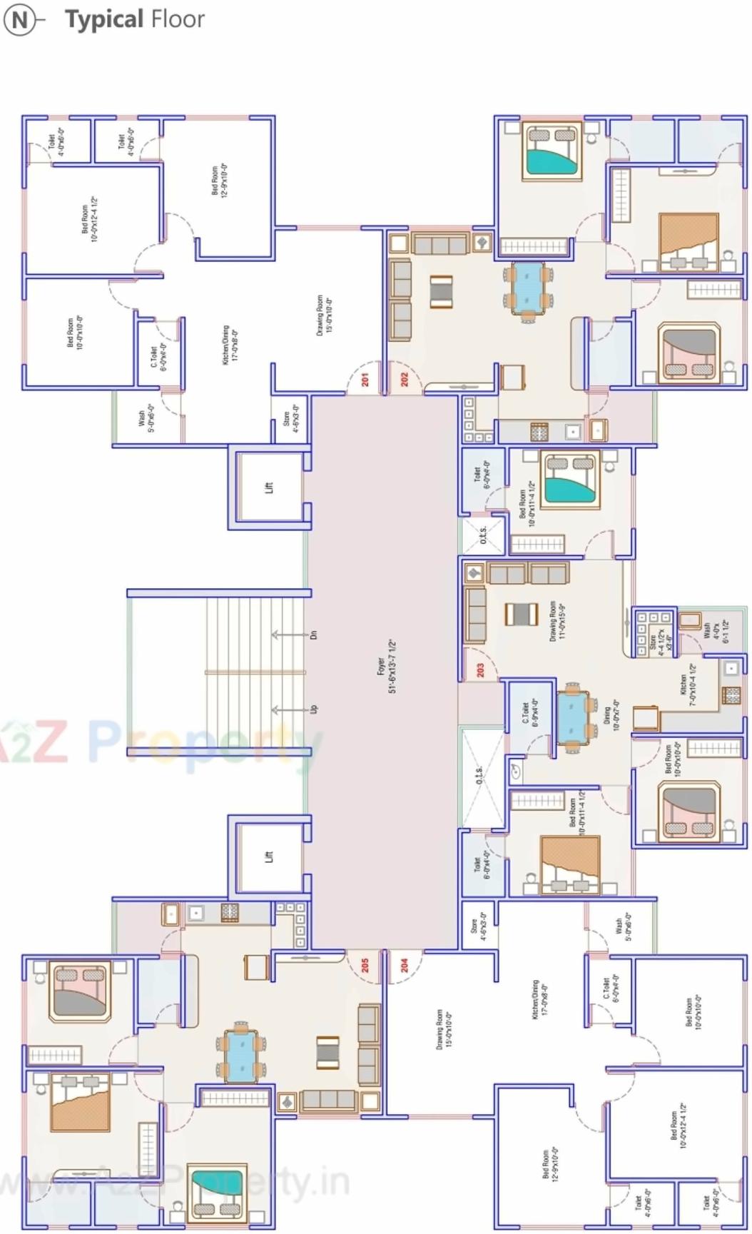Layout of real estate project Vraj Residency located at Shilaj, Ahmedabad, Gujarat