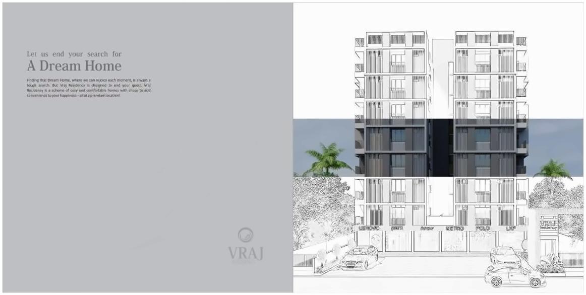 Layout of real estate project Vraj Residency located at Gota, Ahmedabad, Gujarat