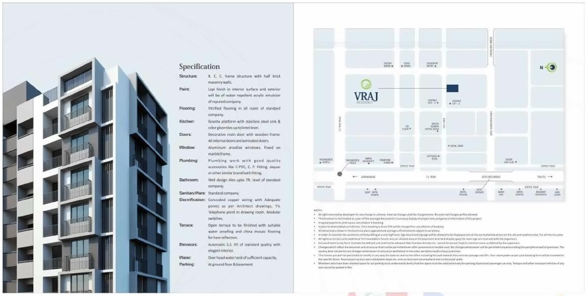 of real estate project Vraj Residency located at Gota, Ahmedabad, Gujarat