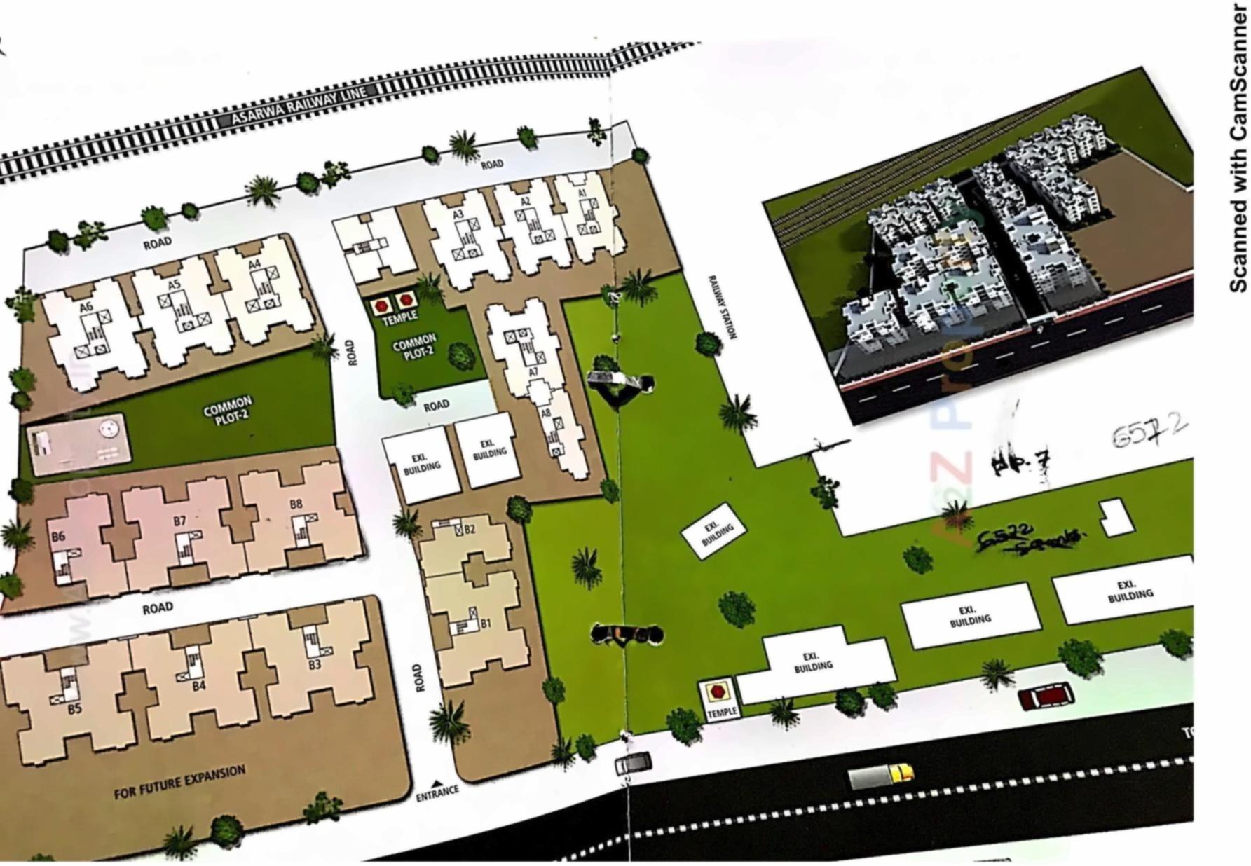 Layout of real estate project Vraj Vallabhpura Co  Op  Hou  Soc  Ltd located at Asarwa, Ahmedabad, Gujarat