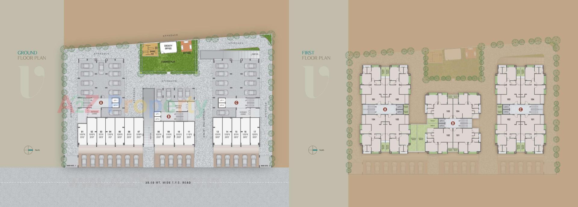 Layout of real estate project Vraj Vatika located at Vastral, Ahmedabad, Gujarat