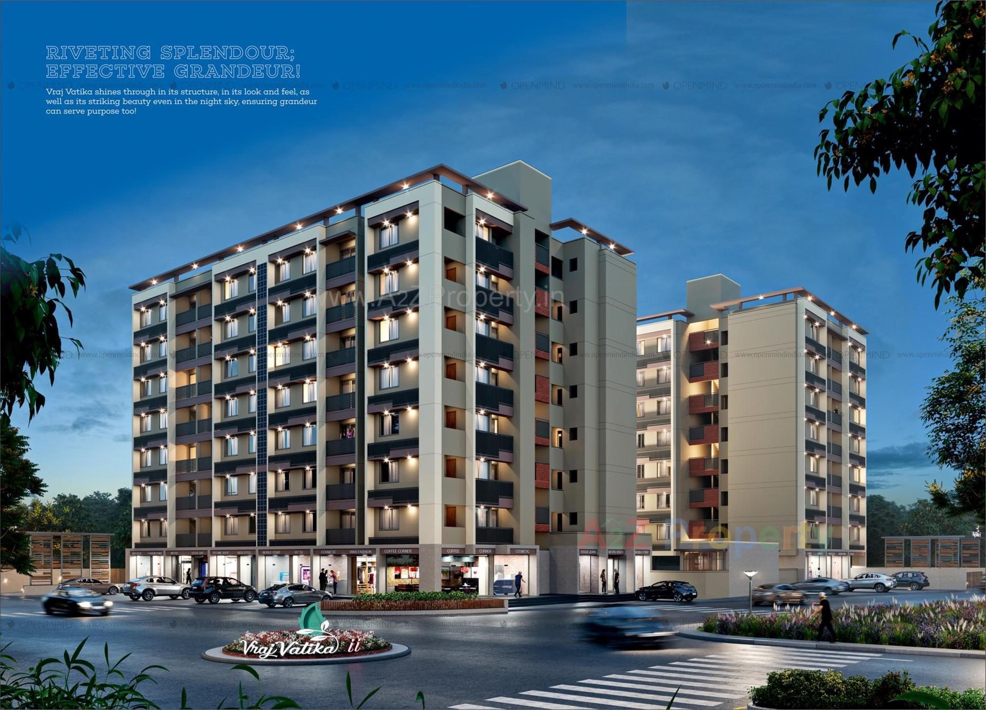 3D Elevation of real estate project Vraj Vatika Ii located at Vastral, Ahmedabad, Gujarat