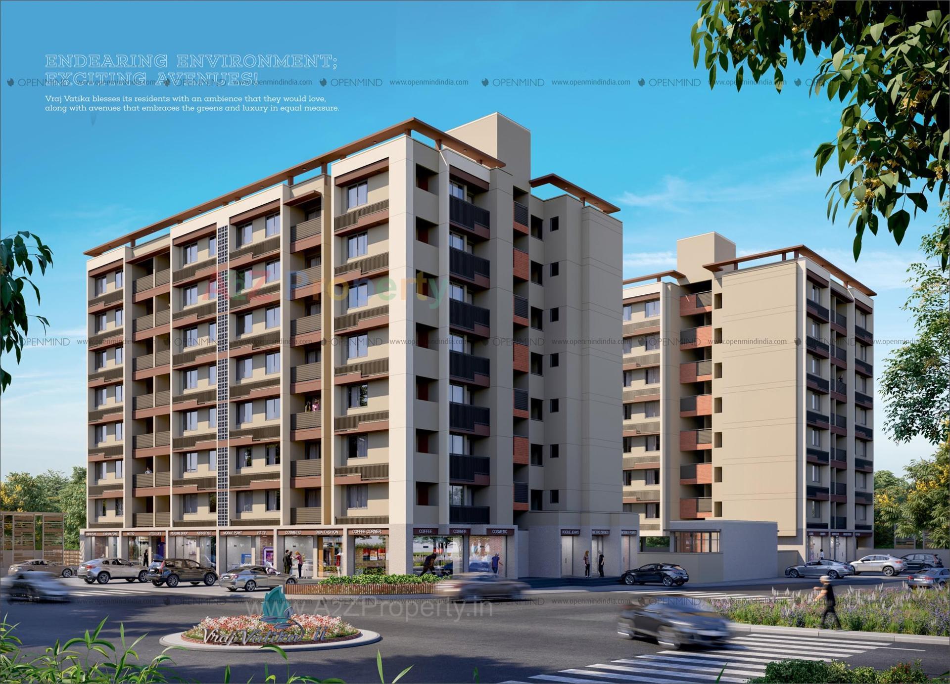 3D Elevation of real estate project Vraj Vatika Ii located at Vastral, Ahmedabad, Gujarat