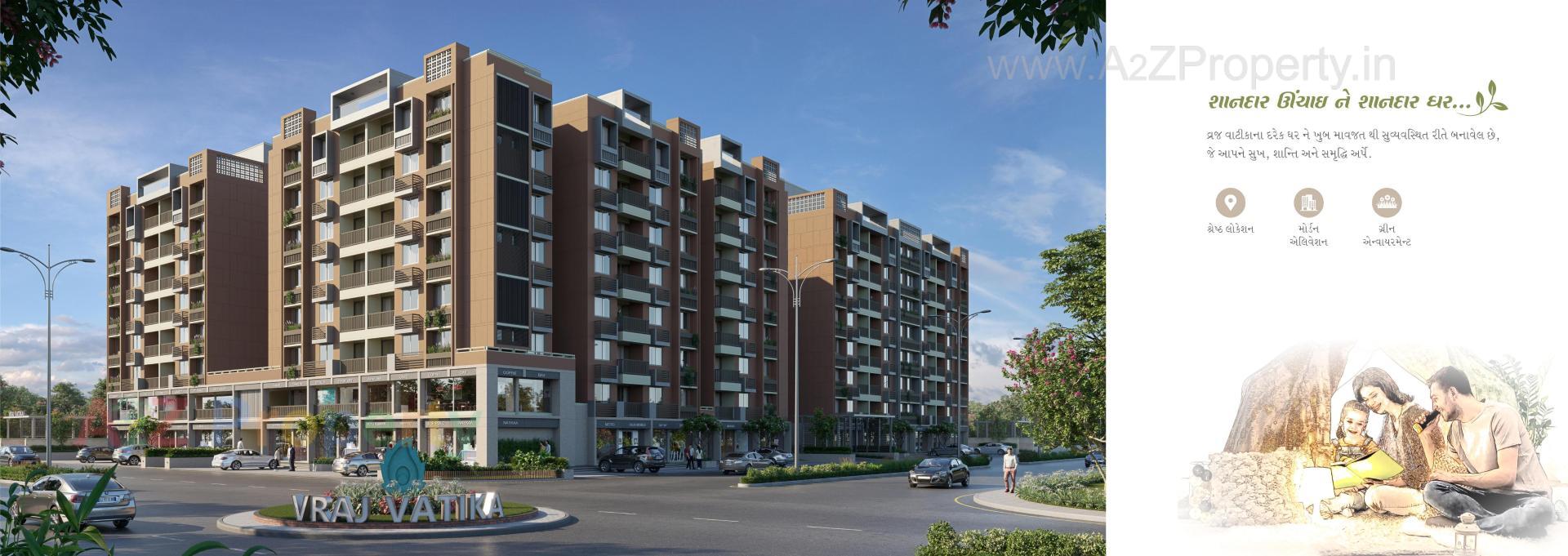 3D Elevation of real estate project Vraj Vatika located at Vastral, Ahmedabad, Gujarat