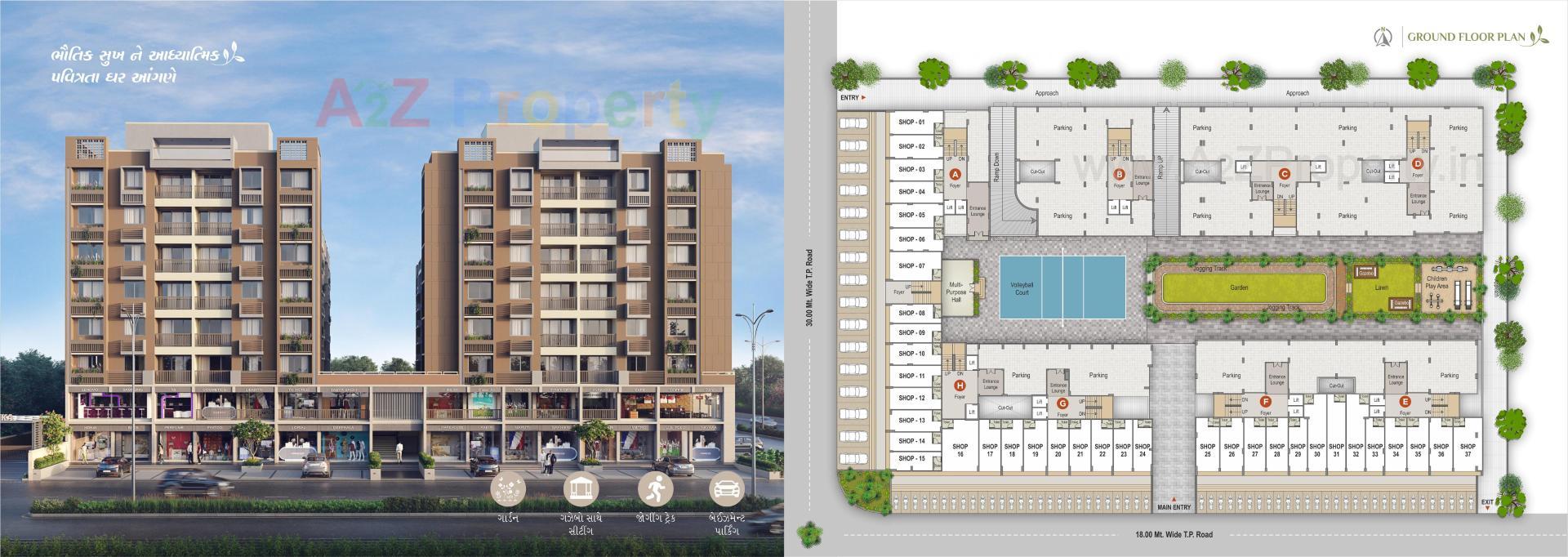 Layout of real estate project Vraj Vatika located at Vastral, Ahmedabad, Gujarat