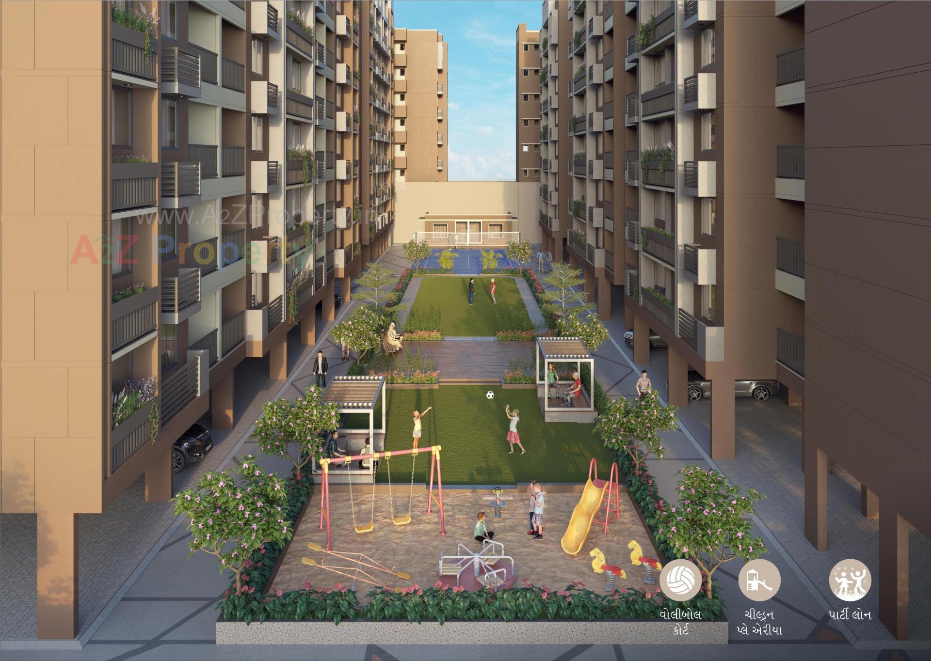 3D Elevation of real estate project Vraj Vatika located at Vastral, Ahmedabad, Gujarat