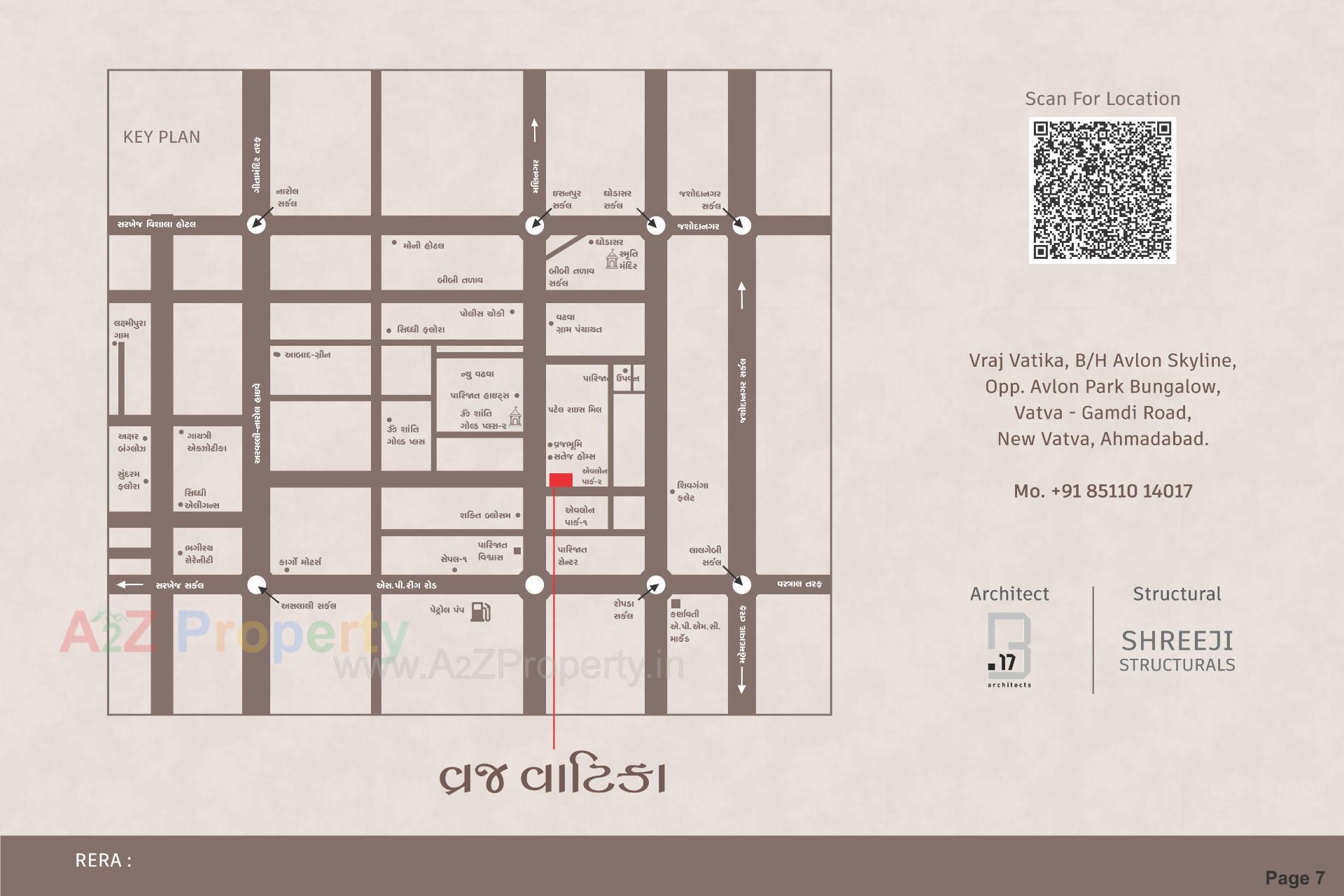 Layout of real estate project Vraj Vatika located at Vatva, Ahmedabad, Gujarat