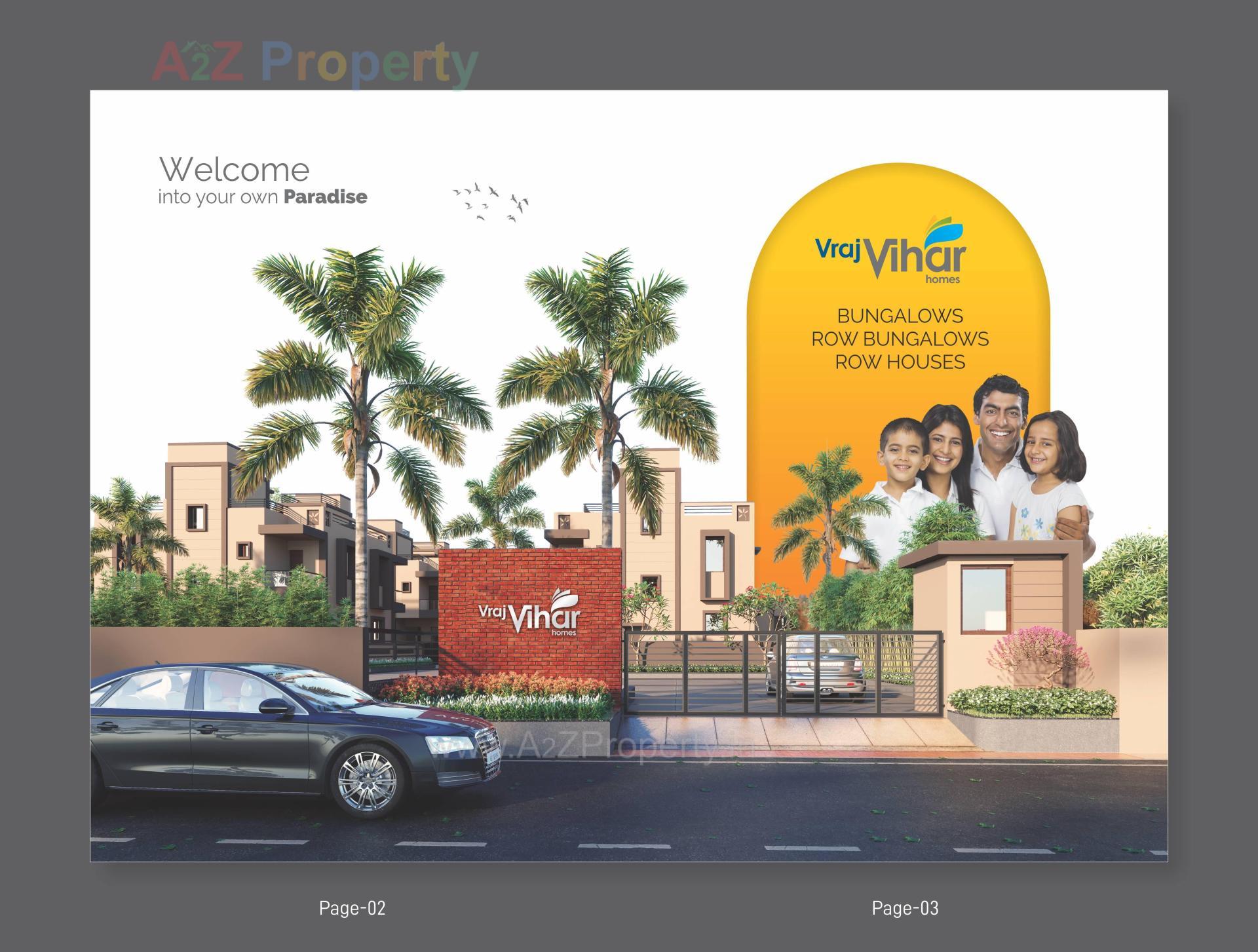 3D Elevation of real estate project Vraj Vihar Homes located at Viramgam, Ahmedabad, Gujarat