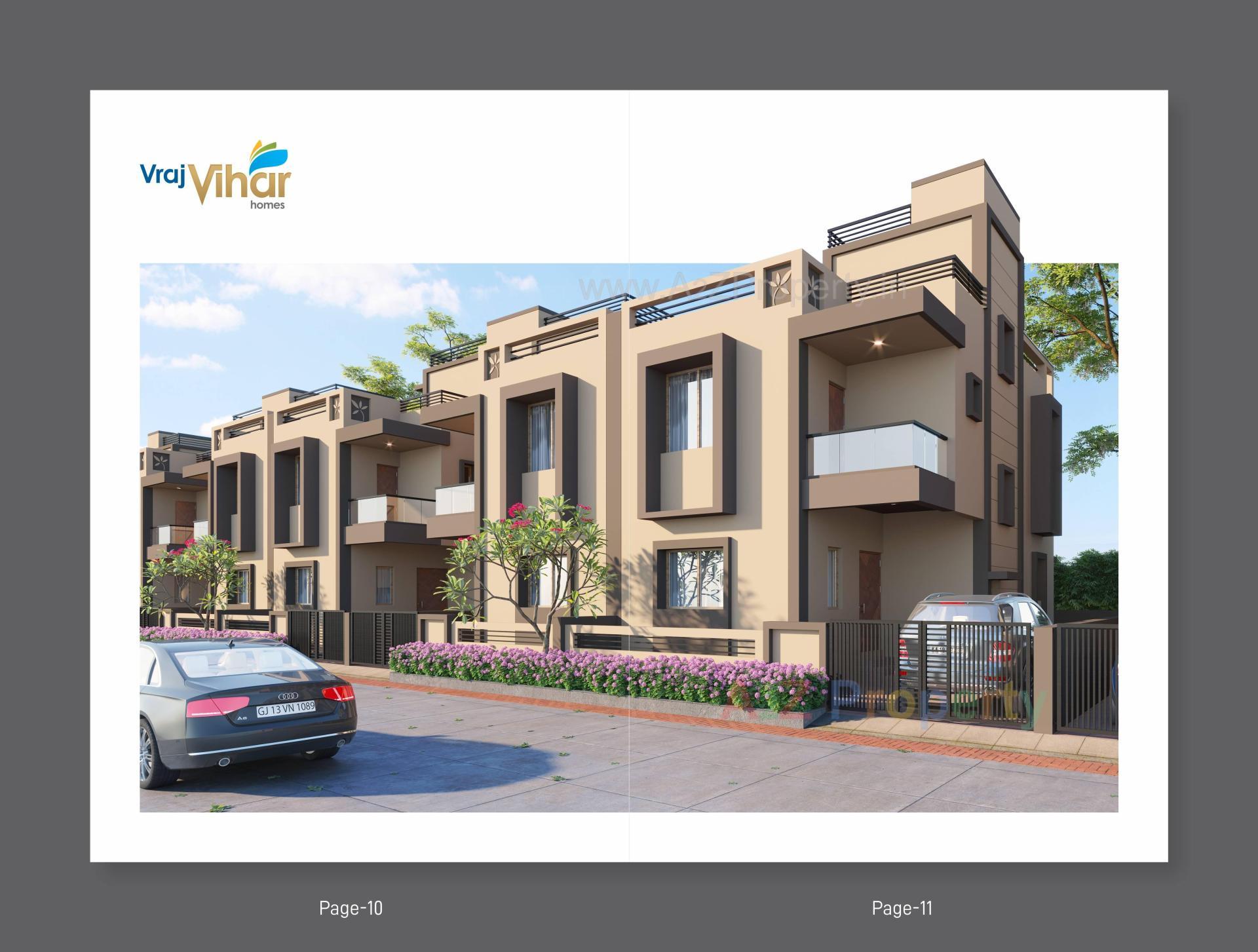 3D Elevation of real estate project Vraj Vihar Homes located at Viramgam, Ahmedabad, Gujarat