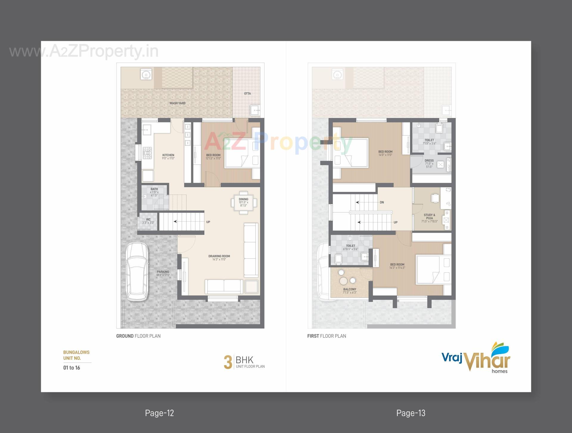 Layout of real estate project Vraj Vihar Homes located at Viramgam, Ahmedabad, Gujarat