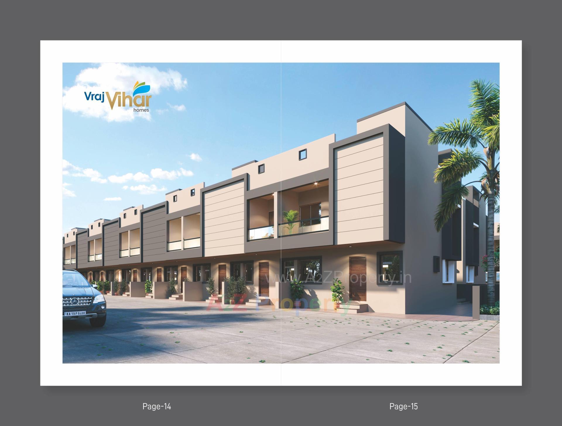 3D Elevation of real estate project Vraj Vihar Homes located at Viramgam, Ahmedabad, Gujarat