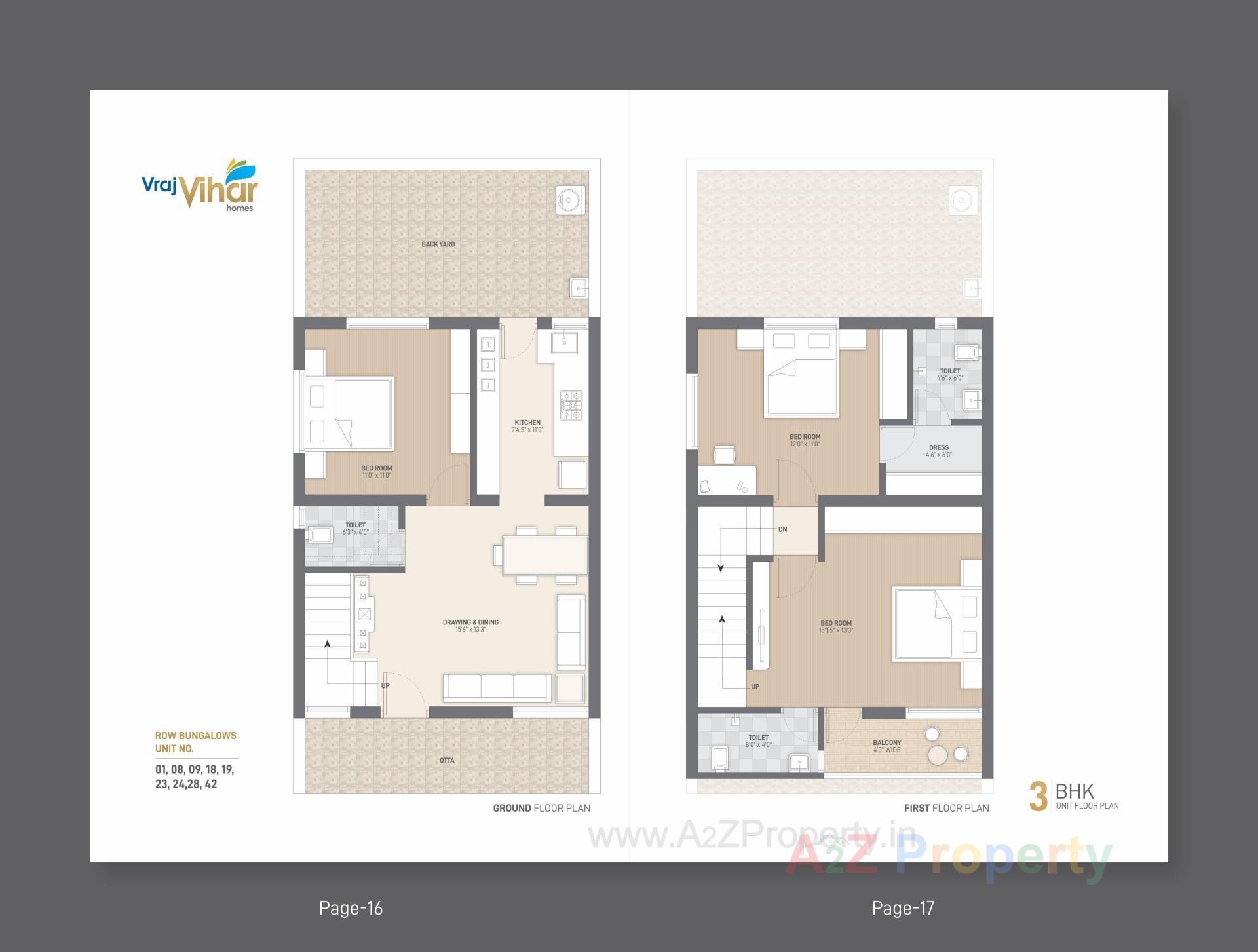 Layout of real estate project Vraj Vihar Homes located at Viramgam, Ahmedabad, Gujarat
