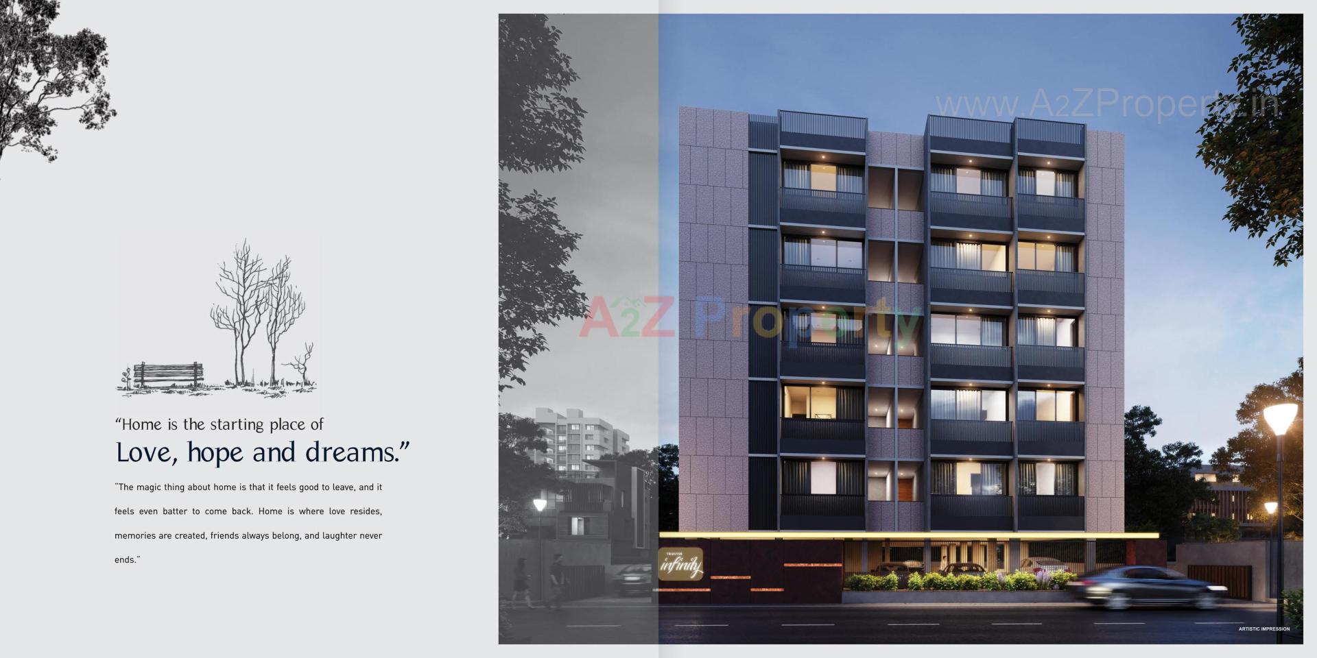 3D Elevation of real estate project Vrajansh Infinity located at Dariapur-kazipur, Ahmedabad, Gujarat