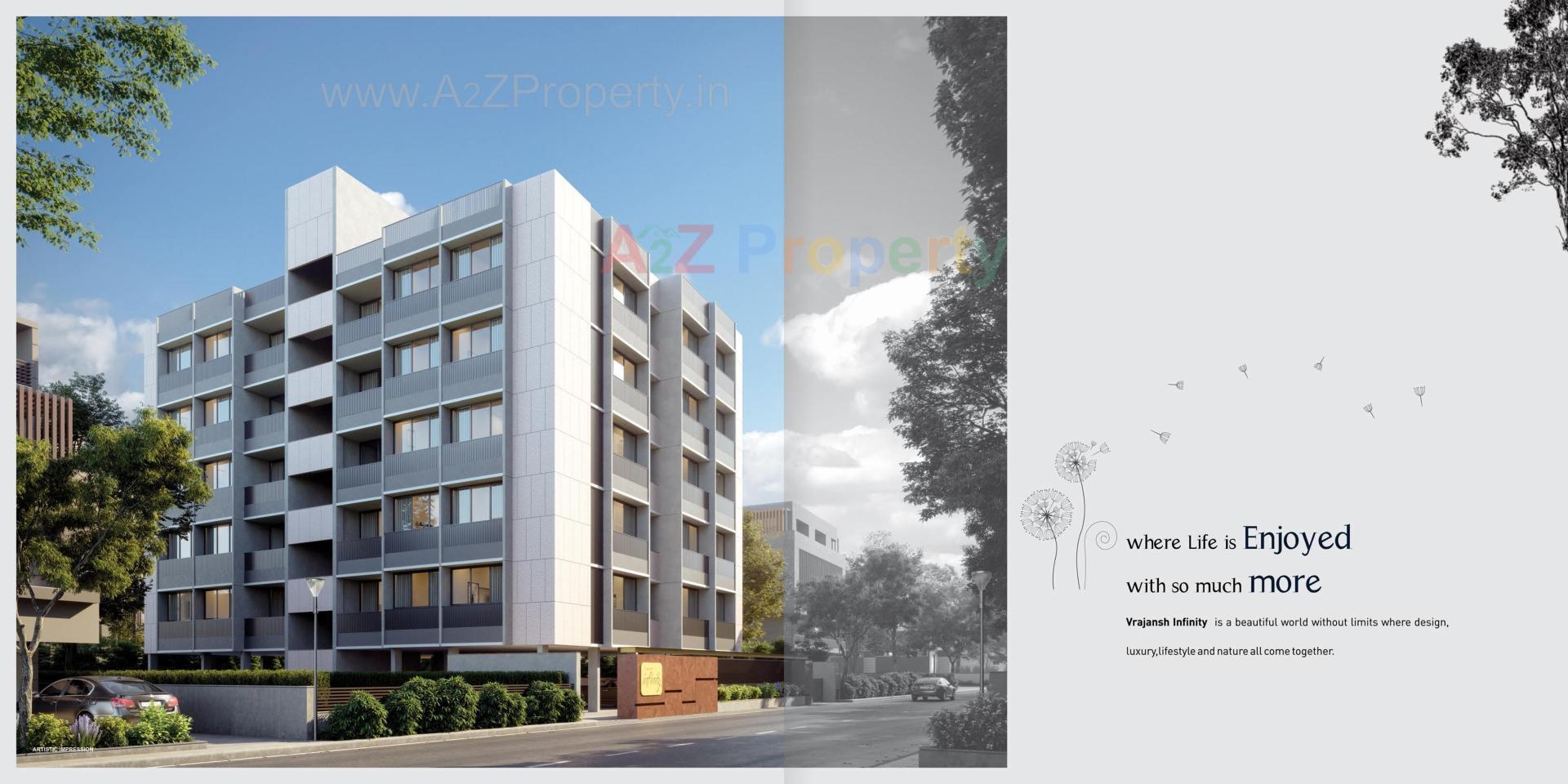 3D Elevation of real estate project Vrajansh Infinity located at Dariapur-kazipur, Ahmedabad, Gujarat