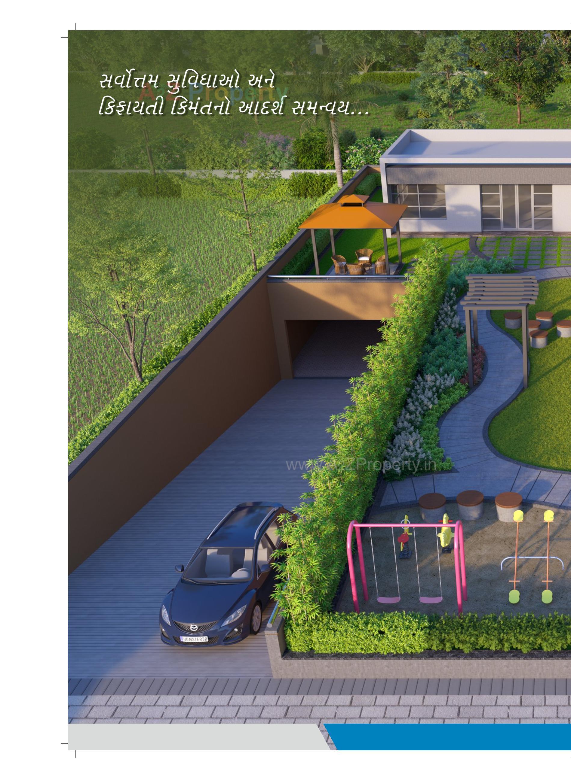 3D Elevation of real estate project Vrajdham located at Fatehwadi, Ahmedabad, Gujarat