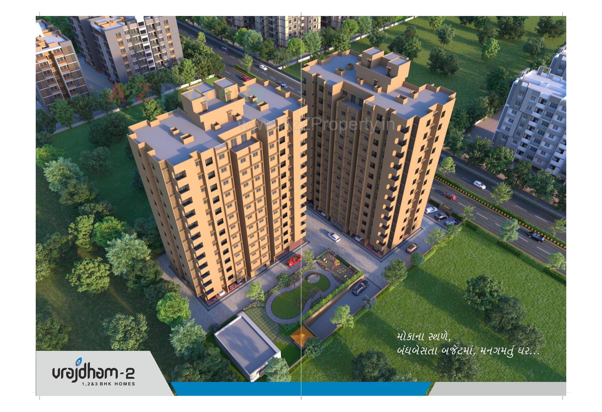 3D Elevation of real estate project Vrajdham located at Fatehwadi, Ahmedabad, Gujarat