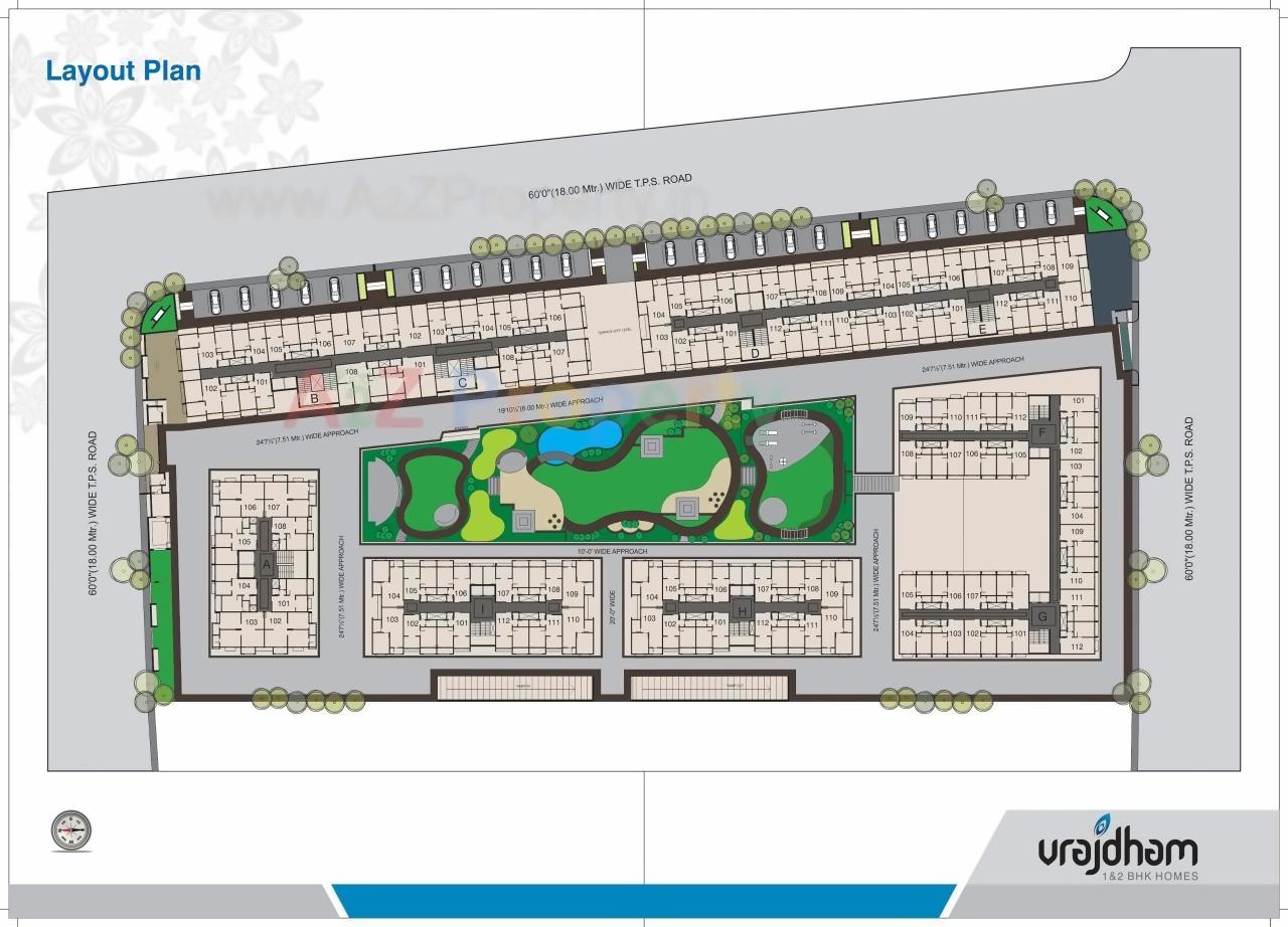 Layout of real estate project Vrajdham located at Fatehwadi, Ahmedabad, Gujarat