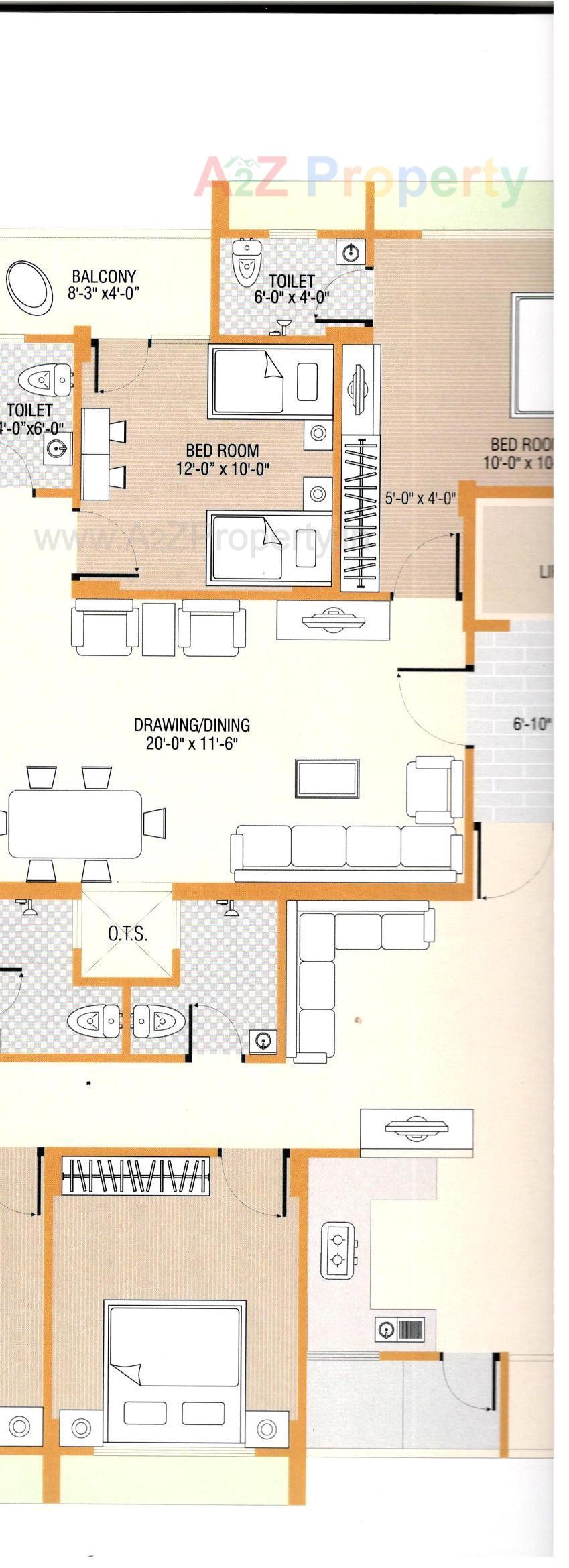 Layout of real estate project Vrajshanti Appartment located at Paldi, Ahmedabad, Gujarat