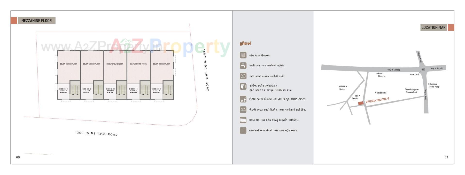 Layout of real estate project Vrunda Square located at Narol, Ahmedabad, Gujarat