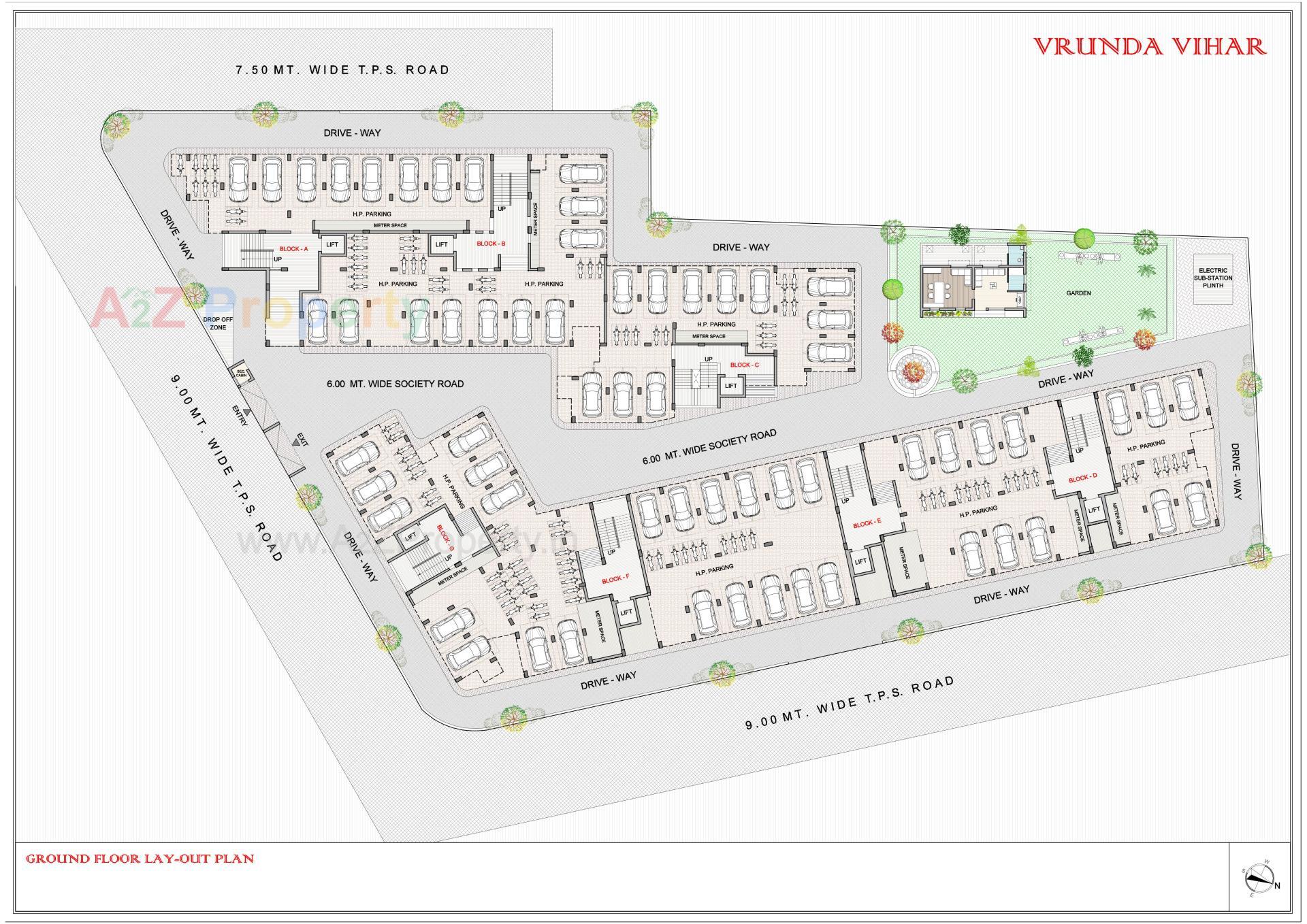 Layout of real estate project Vrunda Vihar located at Narol, Ahmedabad, Gujarat