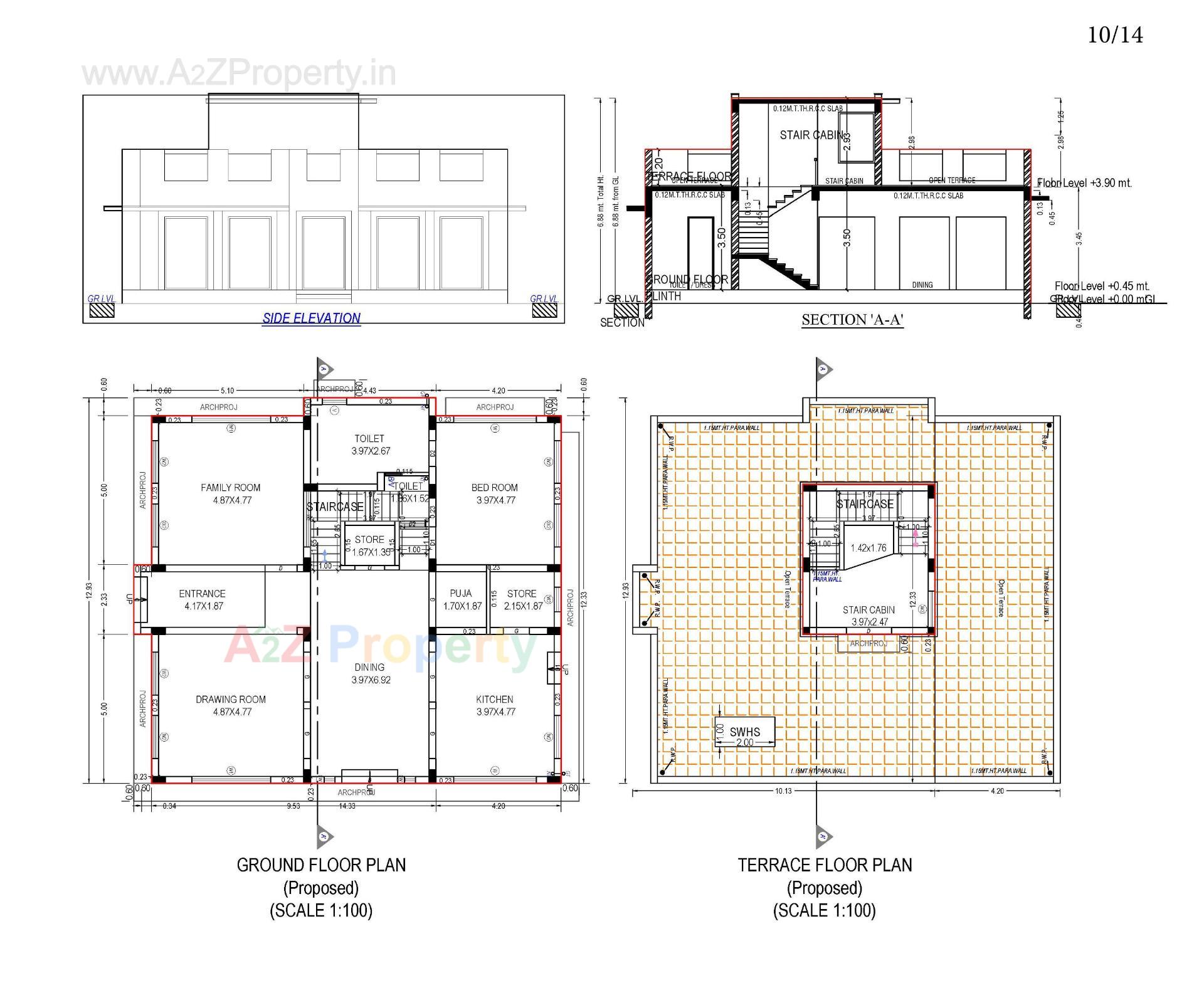 Layout of real estate project Vrundavan 10 located at Ognaj, Ahmedabad, Gujarat