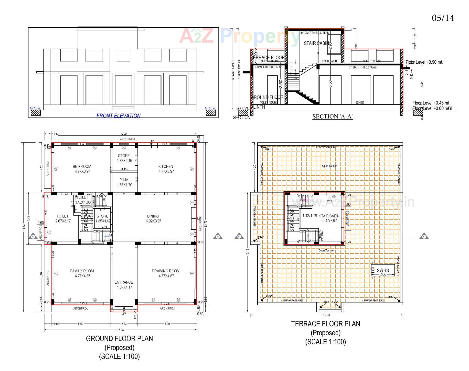 Layout of real estate project Vrundavan 10 located at Ognaj, Ahmedabad, Gujarat